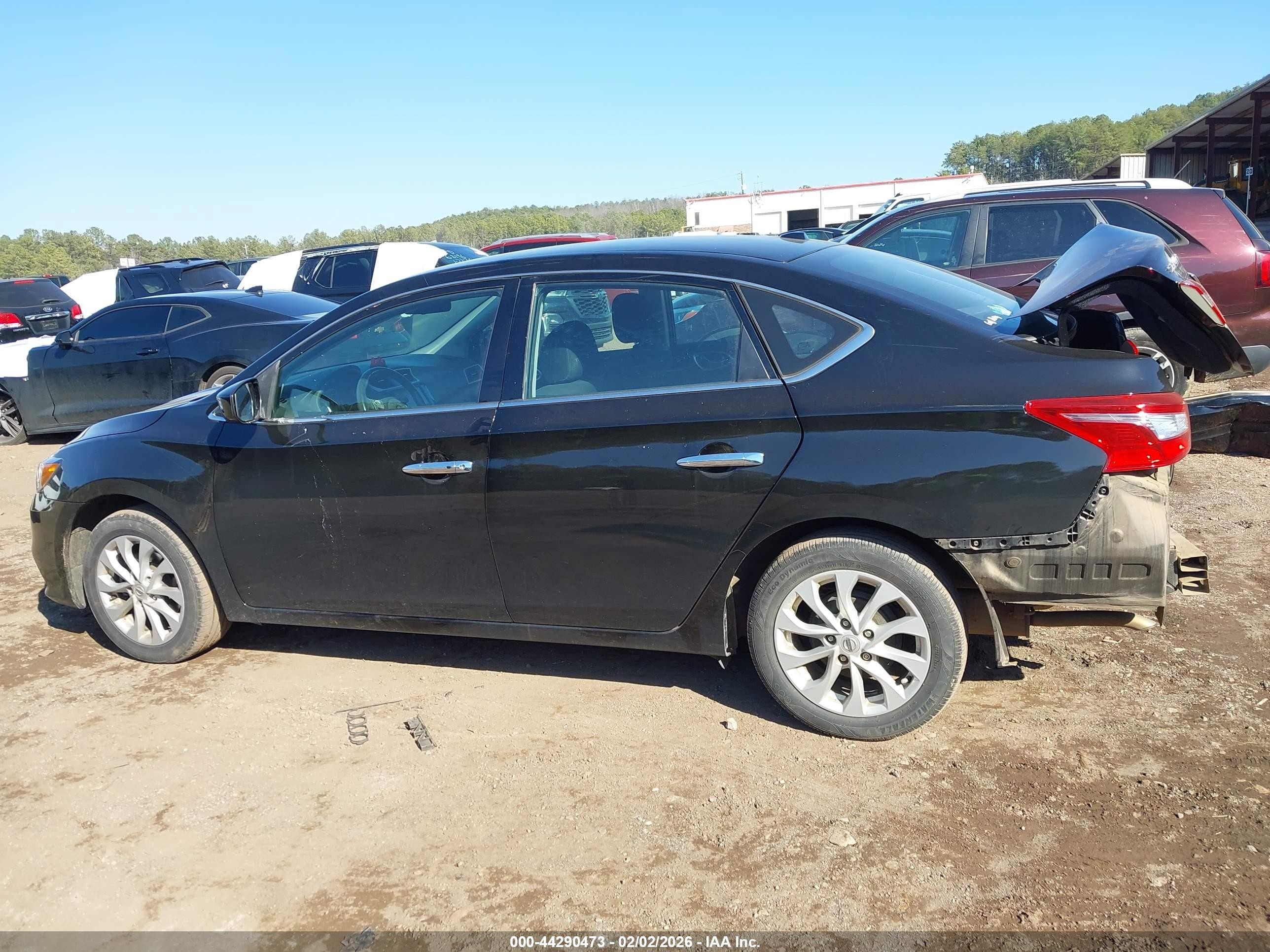 2019 Nissan Sentra Sv Черный vin: 3N1AB7AP2KY444267