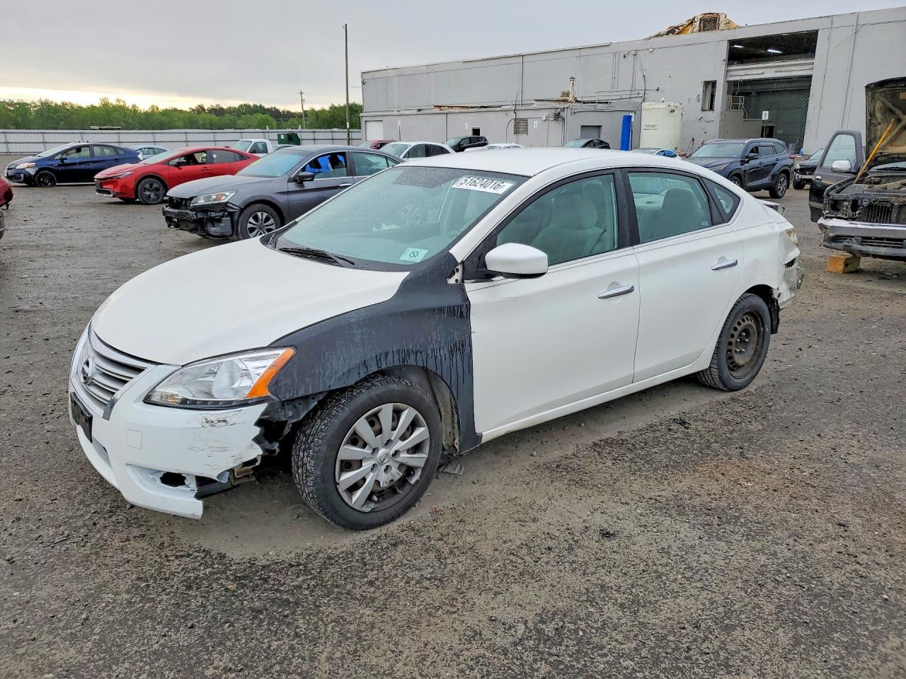 2013 Nissan Sentra S White vin: 3N1AB7AP3DL606312