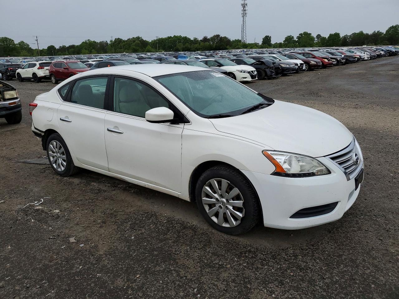 2013 Nissan Sentra S White vin: 3N1AB7AP3DL606312