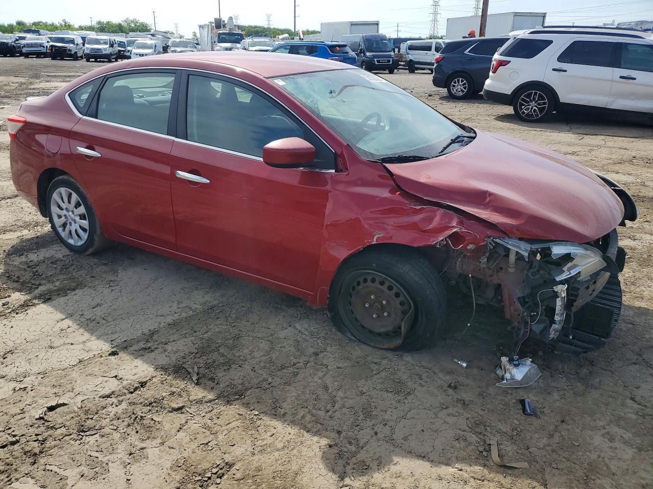2013 Nissan Sentra S Red vin: 3N1AB7AP3DL613468
