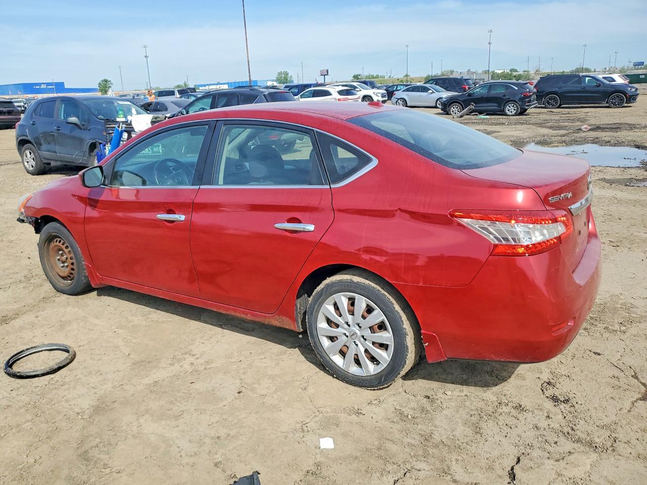 2013 Nissan Sentra S Red vin: 3N1AB7AP3DL613468