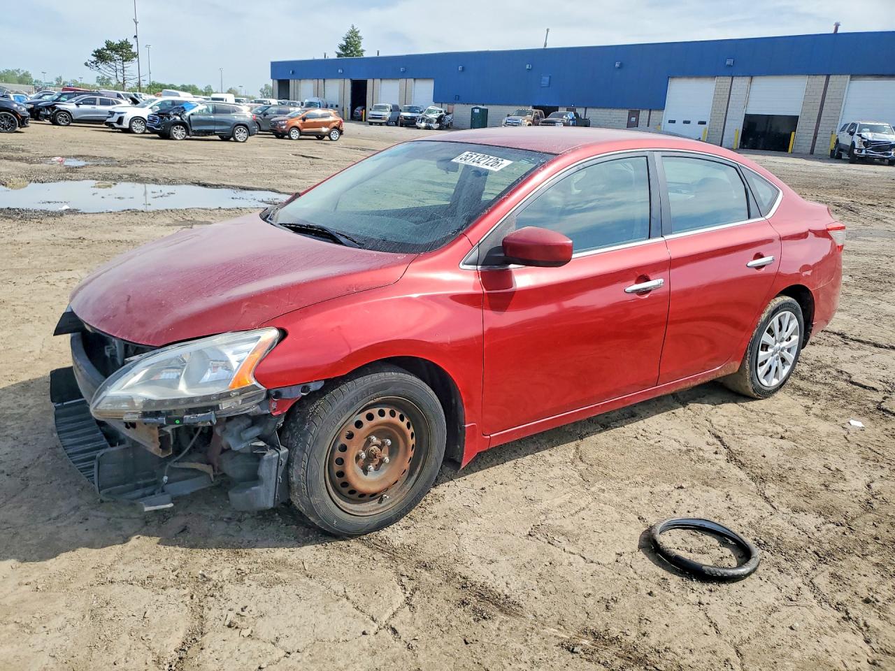 2013 Nissan Sentra S Red vin: 3N1AB7AP3DL613468
