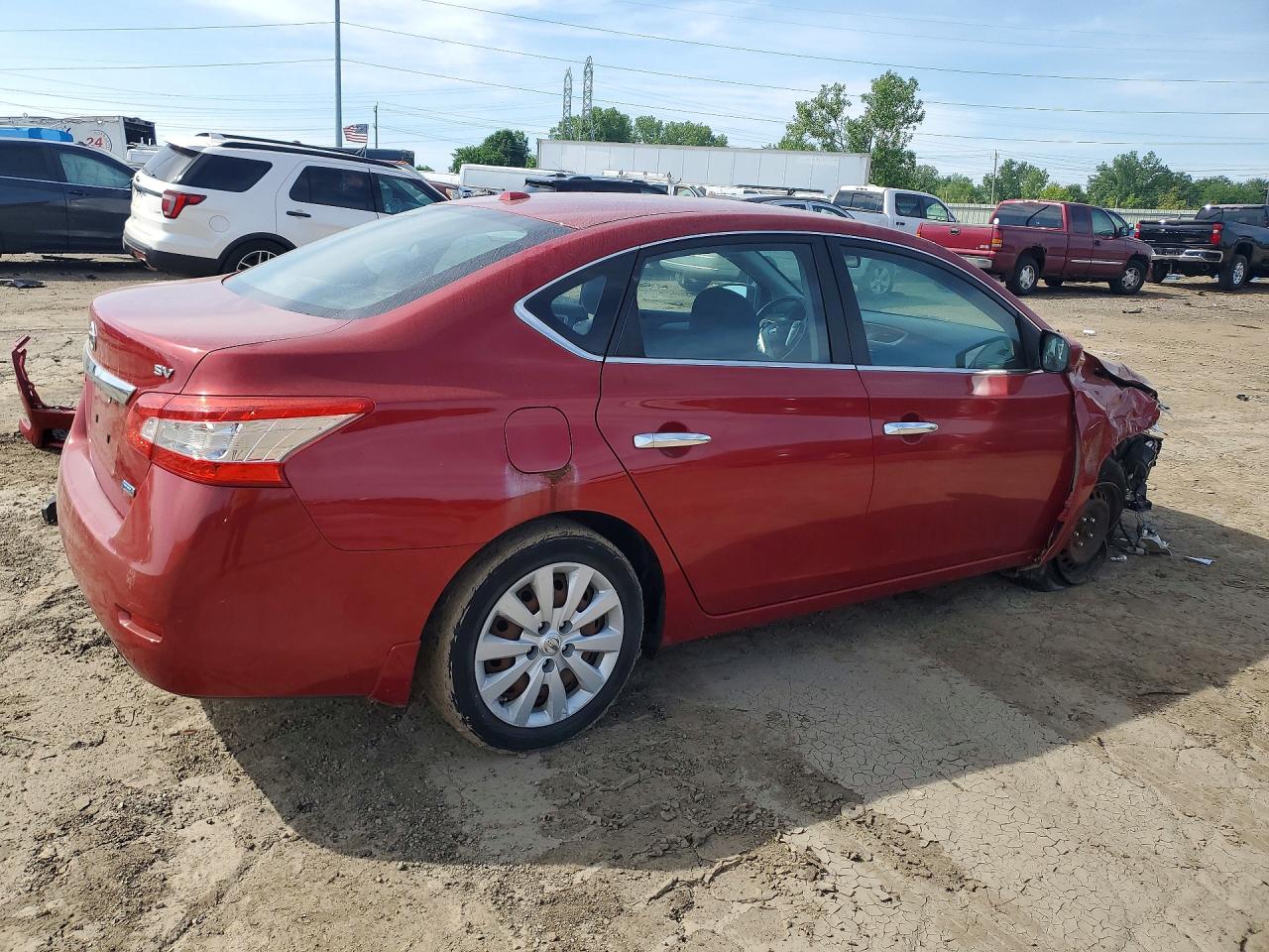 2013 Nissan Sentra S Red vin: 3N1AB7AP3DL613468