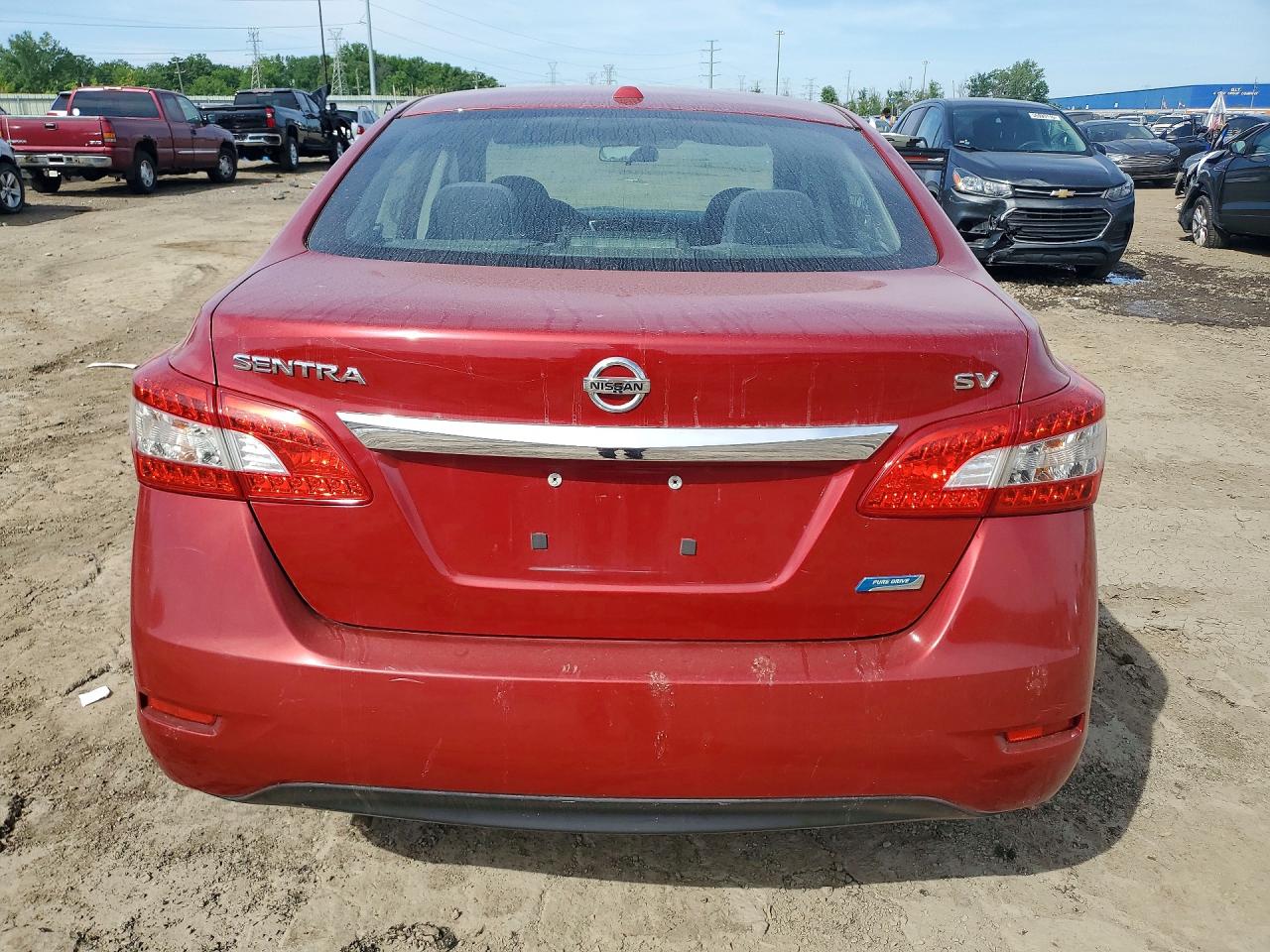 2013 Nissan Sentra S Red vin: 3N1AB7AP3DL613468