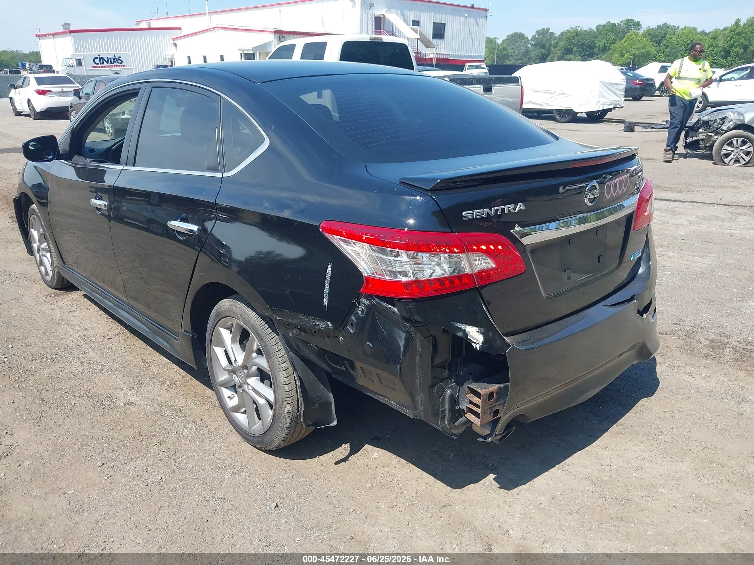 2013 Nissan Sentra Sr Black vin: 3N1AB7AP3DL616340