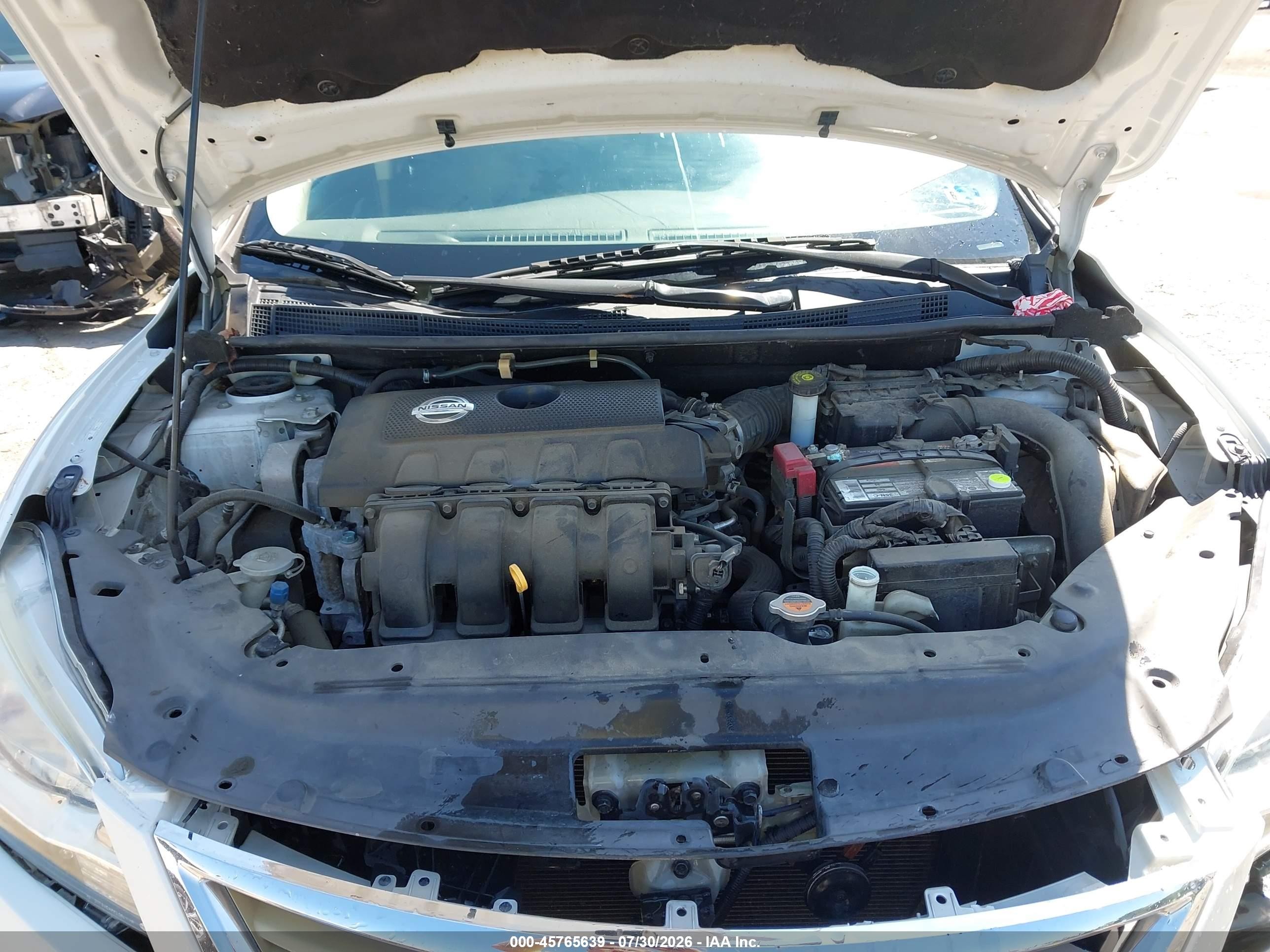 2013 Nissan Sentra Sv White vin: 3N1AB7AP3DL620064