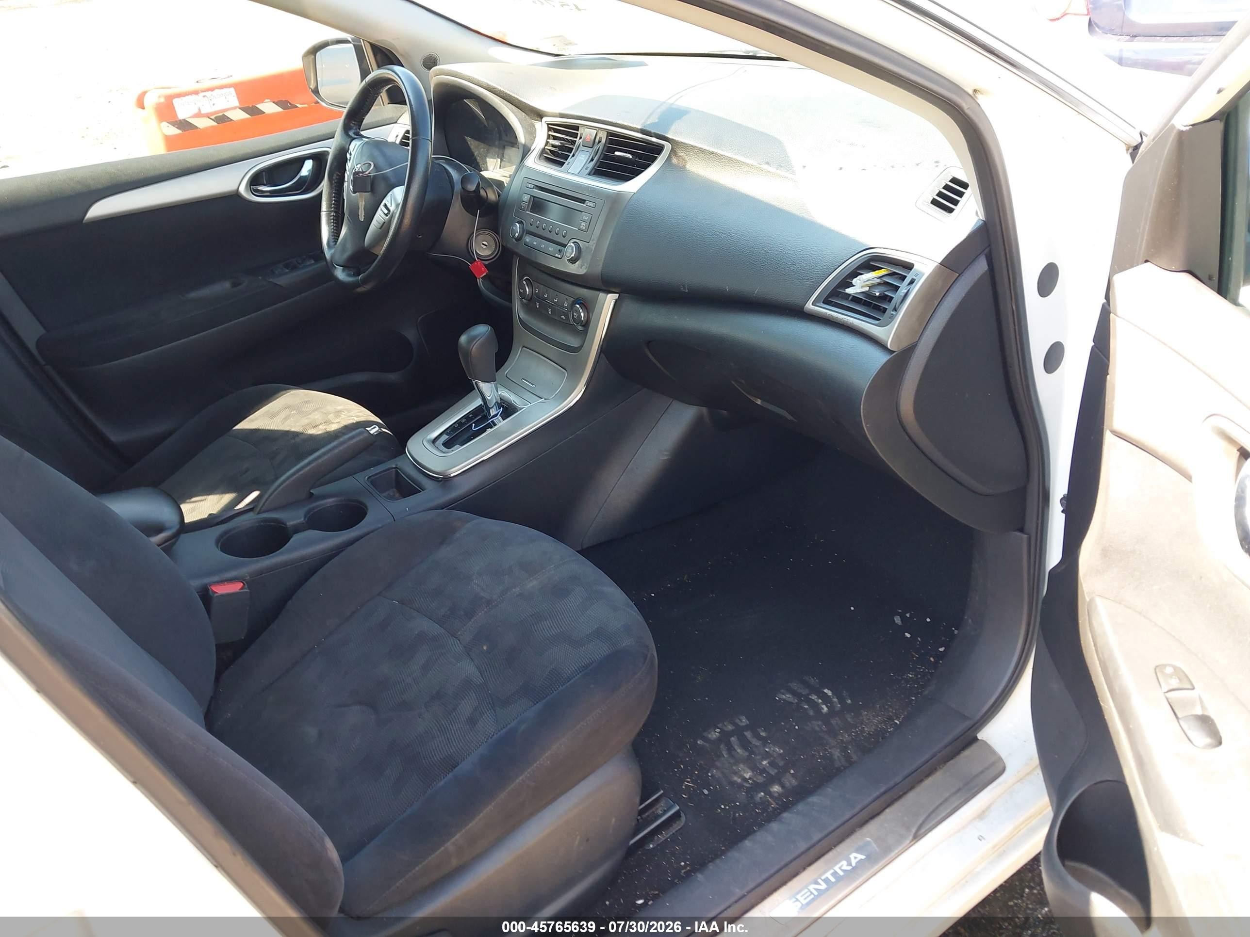 2013 Nissan Sentra Sv White vin: 3N1AB7AP3DL620064