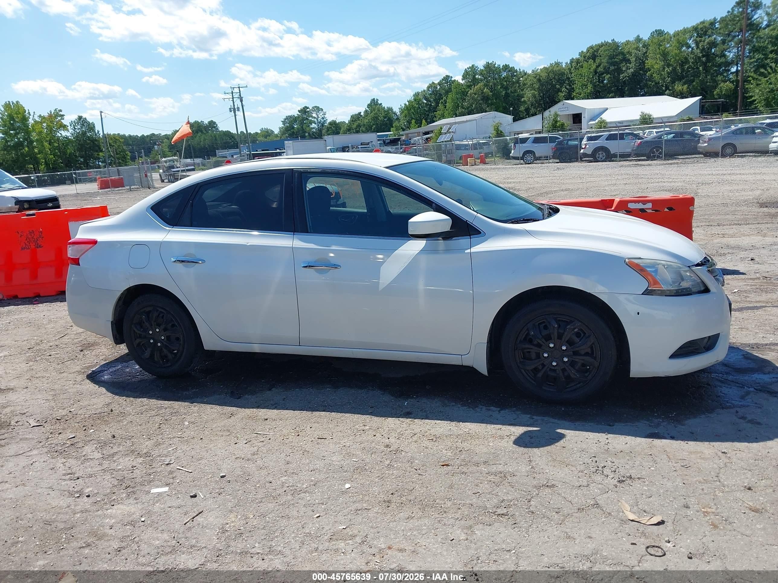 2013 Nissan Sentra Sv White vin: 3N1AB7AP3DL620064