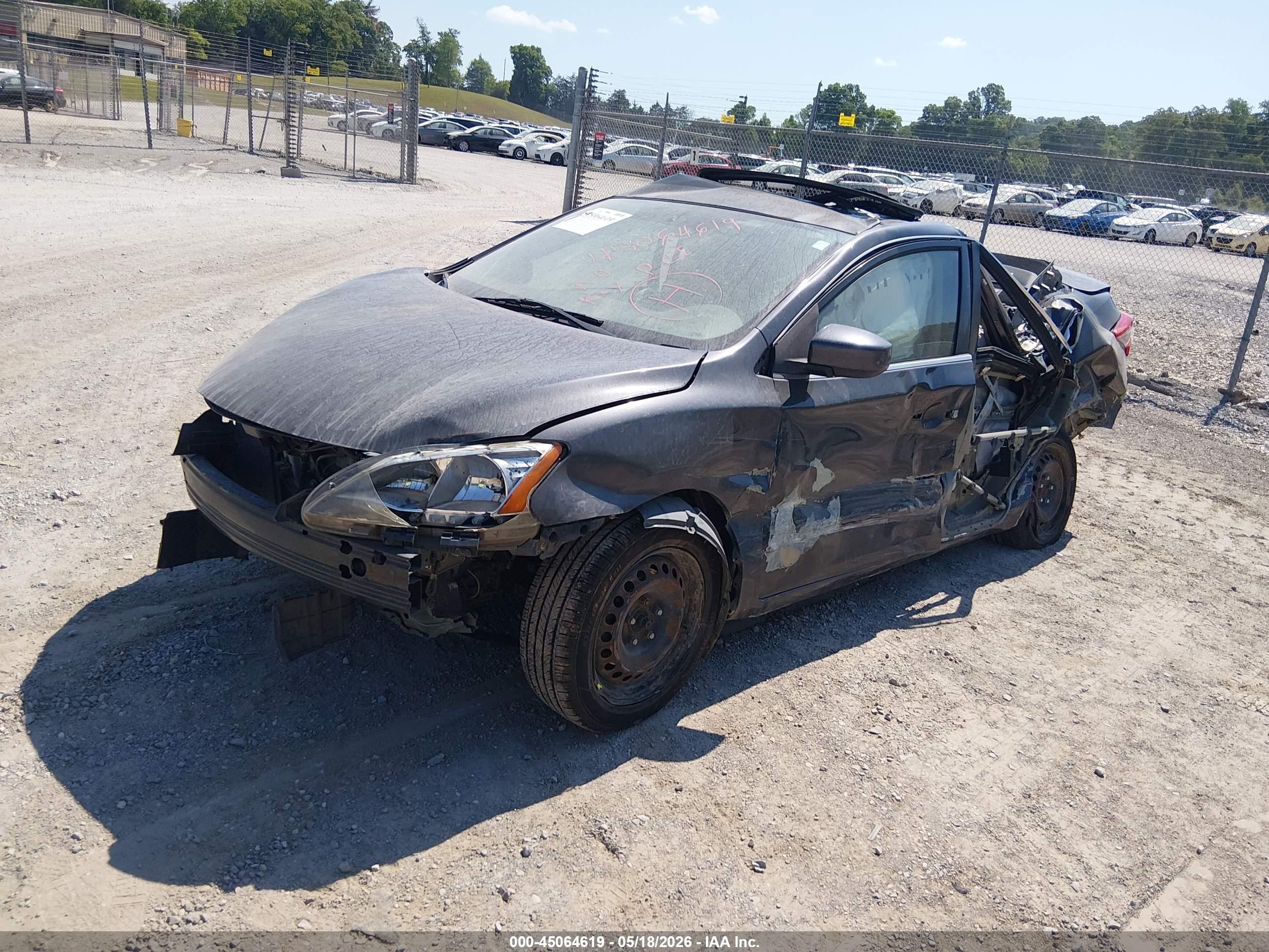 2013 Nissan Sentra Sv Gray vin: 3N1AB7AP3DL628973