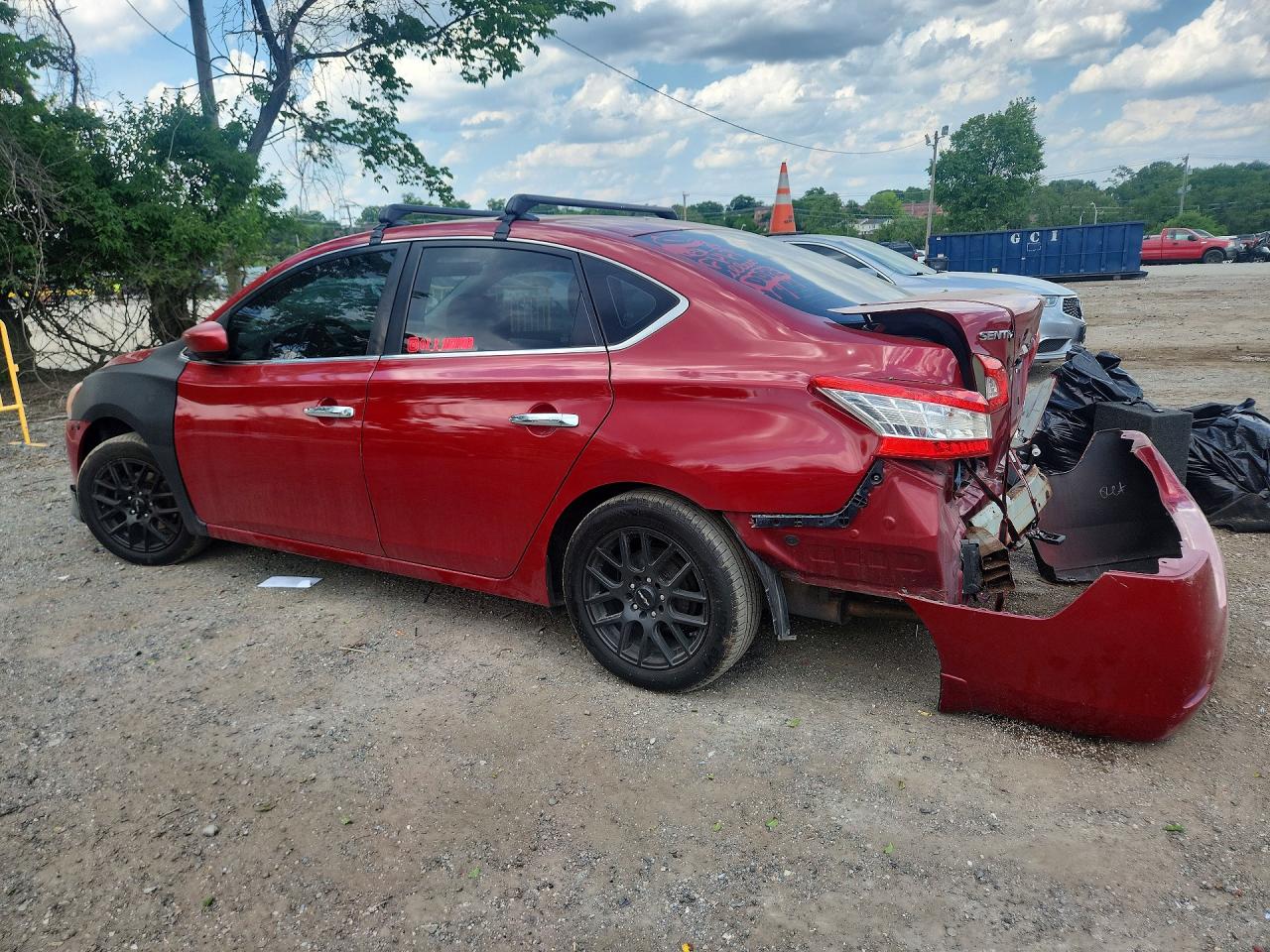 2013 Nissan Sentra S Red vin: 3N1AB7AP3DL633865
