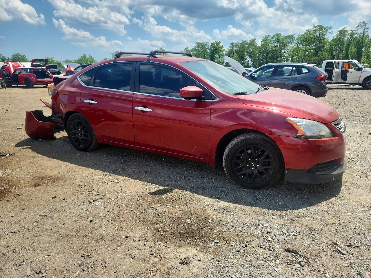 2013 Nissan Sentra S Red vin: 3N1AB7AP3DL633865