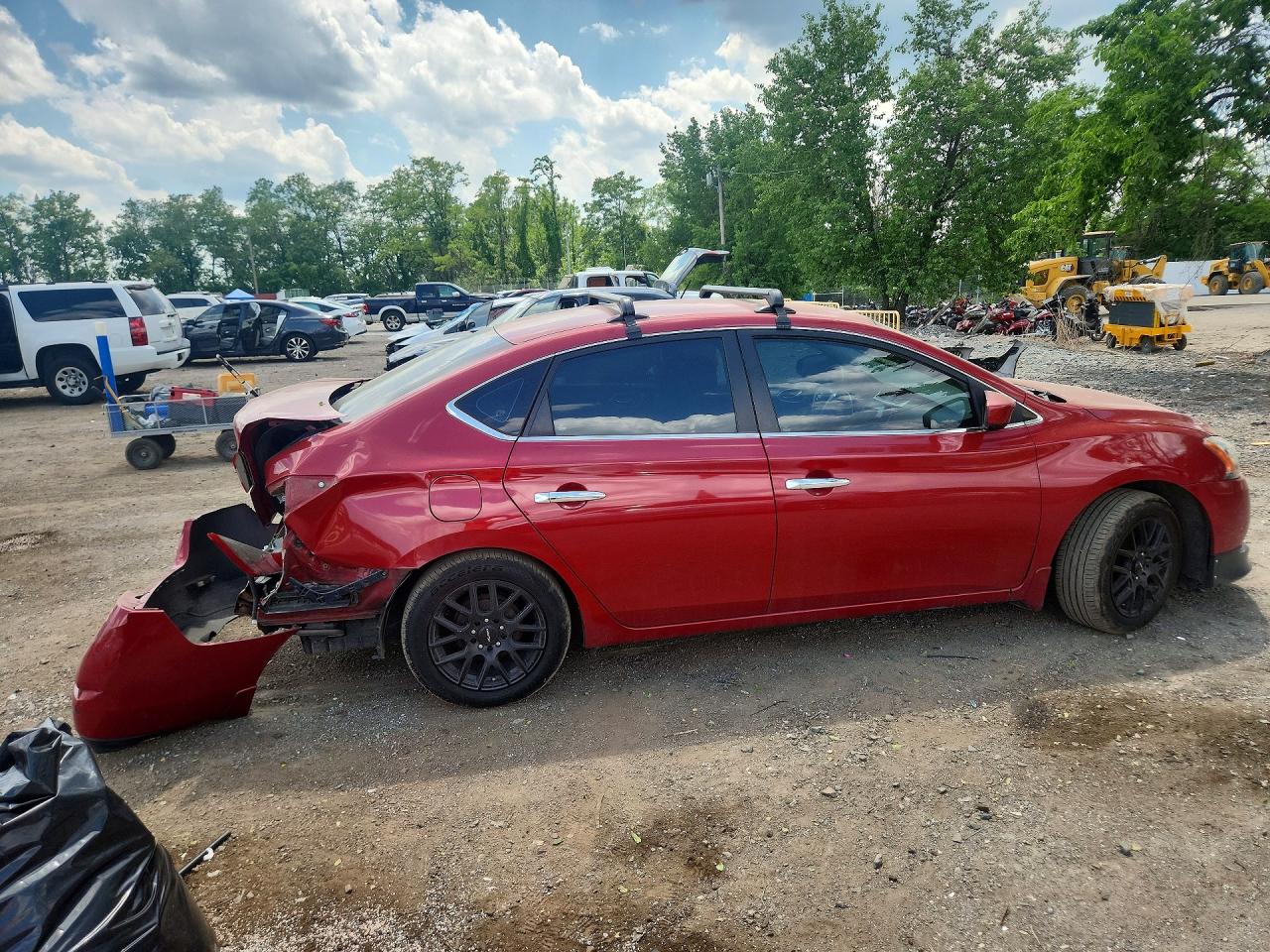 2013 Nissan Sentra S Red vin: 3N1AB7AP3DL633865