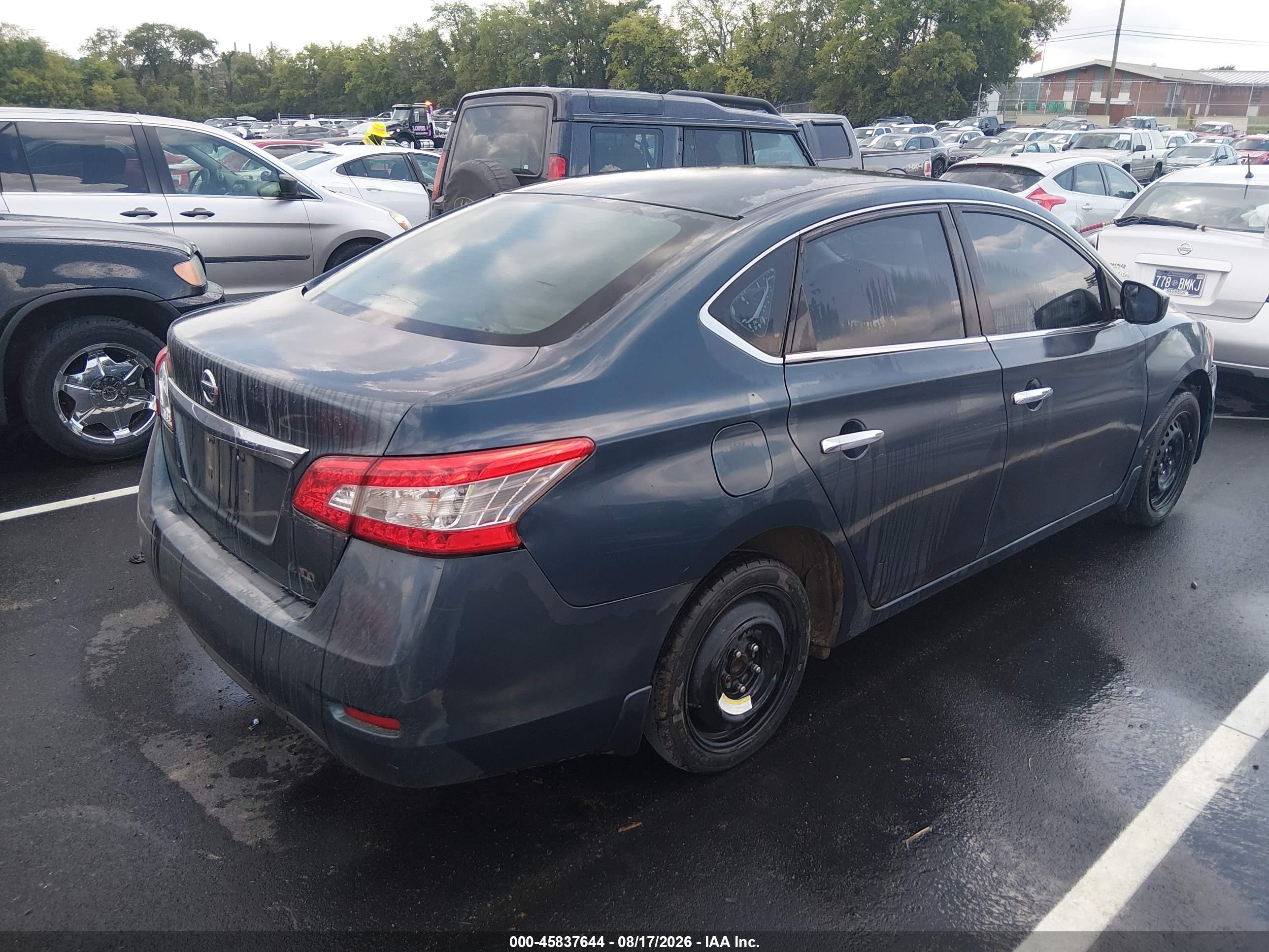 2013 Nissan Sentra Sv Blue vin: 3N1AB7AP3DL642114
