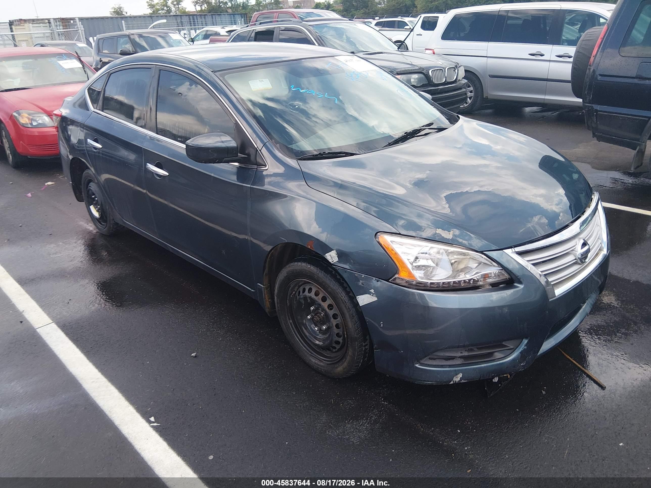 2013 Nissan Sentra Sv Blue vin: 3N1AB7AP3DL642114