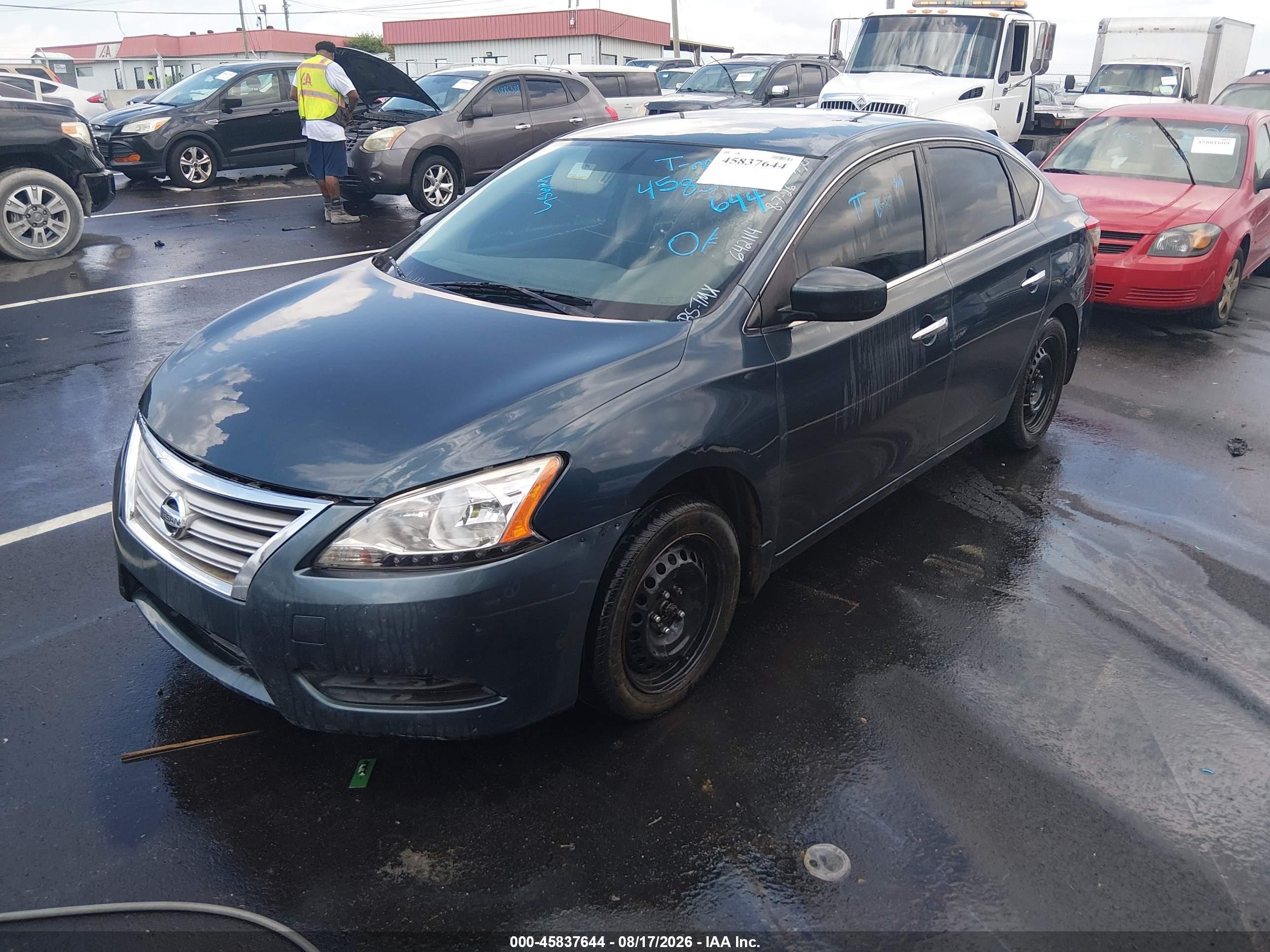 2013 Nissan Sentra Sv Blue vin: 3N1AB7AP3DL642114