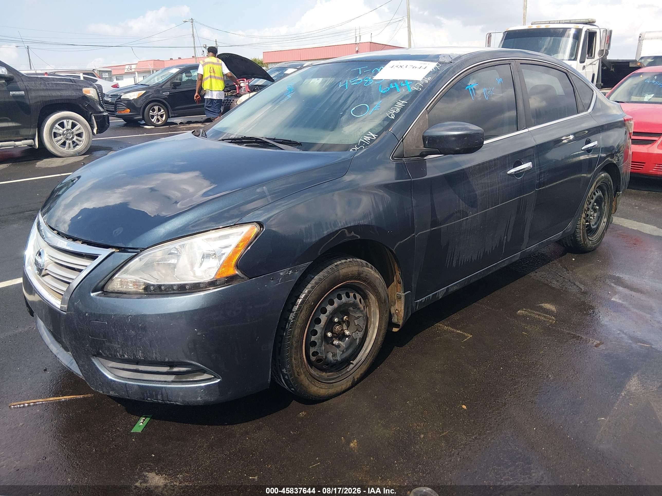 2013 Nissan Sentra Sv Blue vin: 3N1AB7AP3DL642114