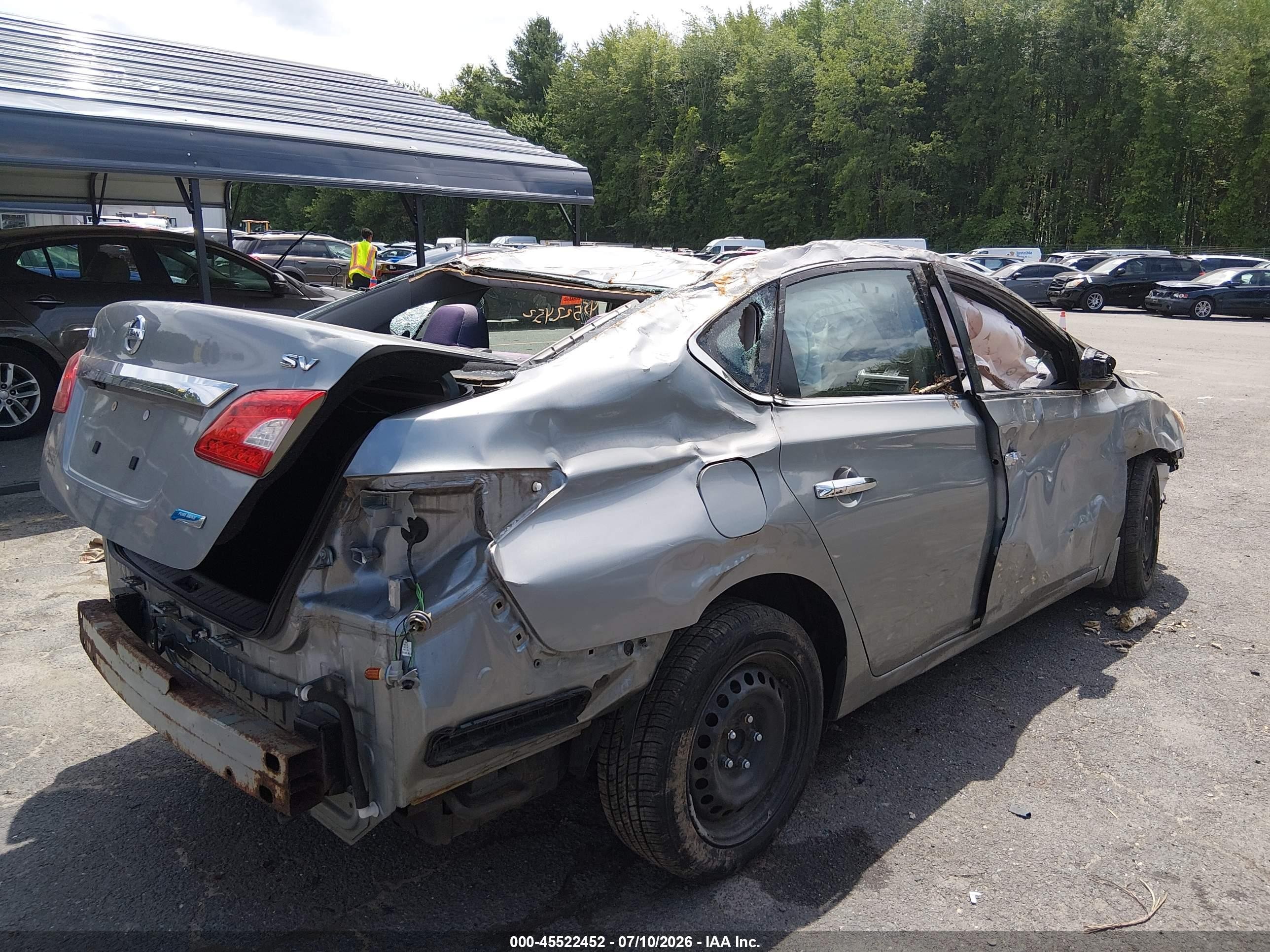 2013 Nissan Sentra Sv Gray vin: 3N1AB7AP3DL659611