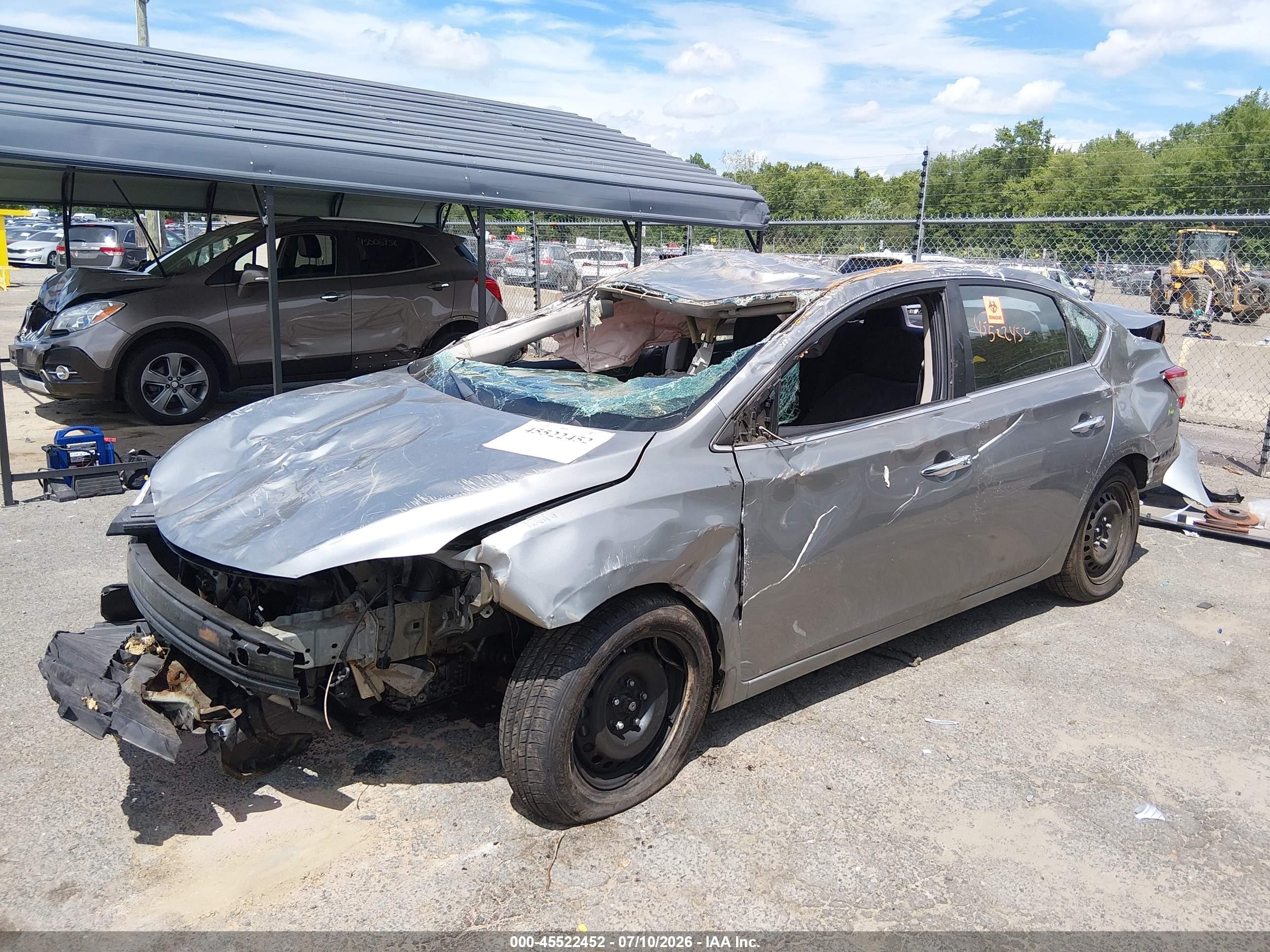 2013 Nissan Sentra Sv Gray vin: 3N1AB7AP3DL659611