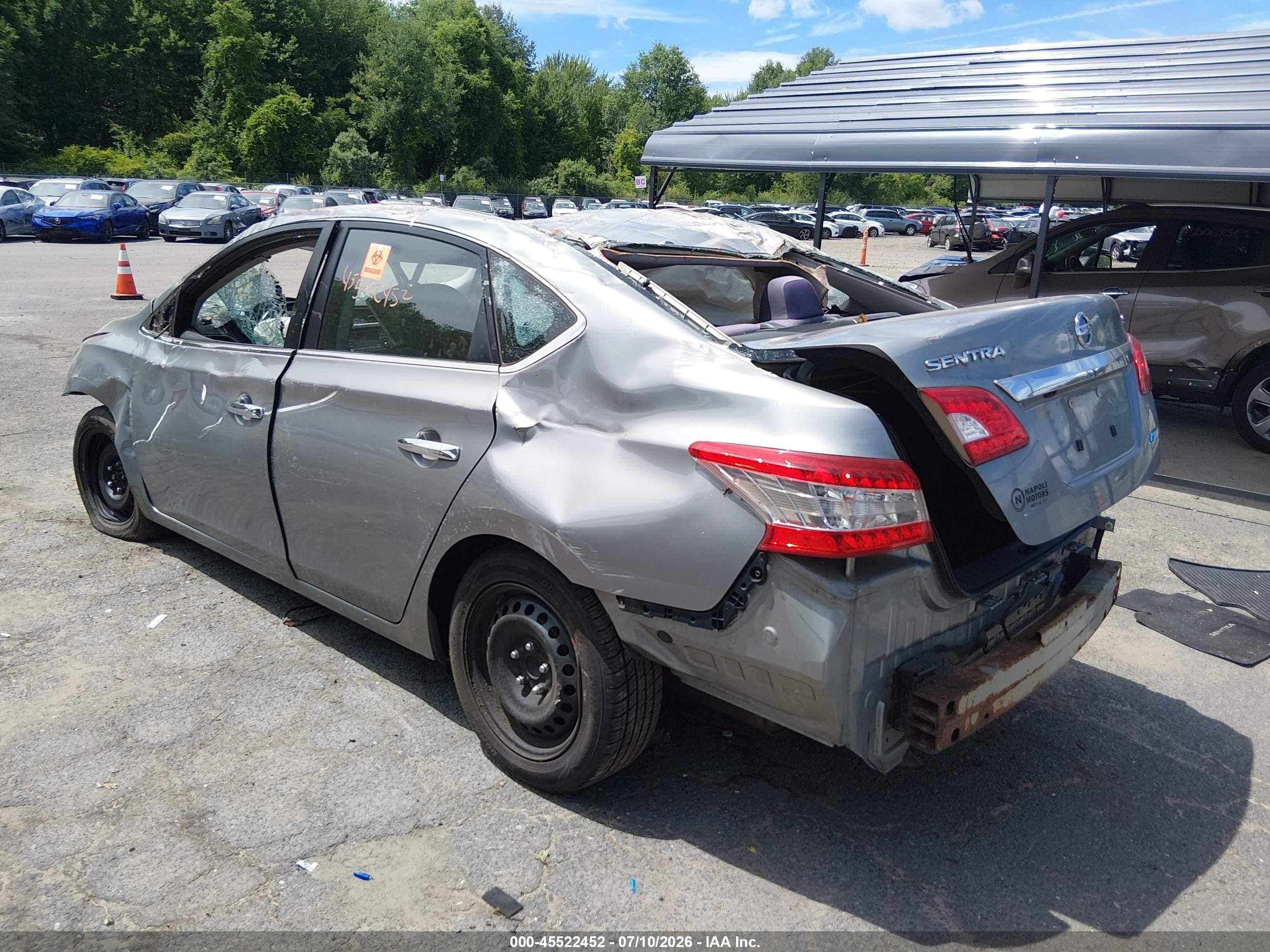 2013 Nissan Sentra Sv Gray vin: 3N1AB7AP3DL659611