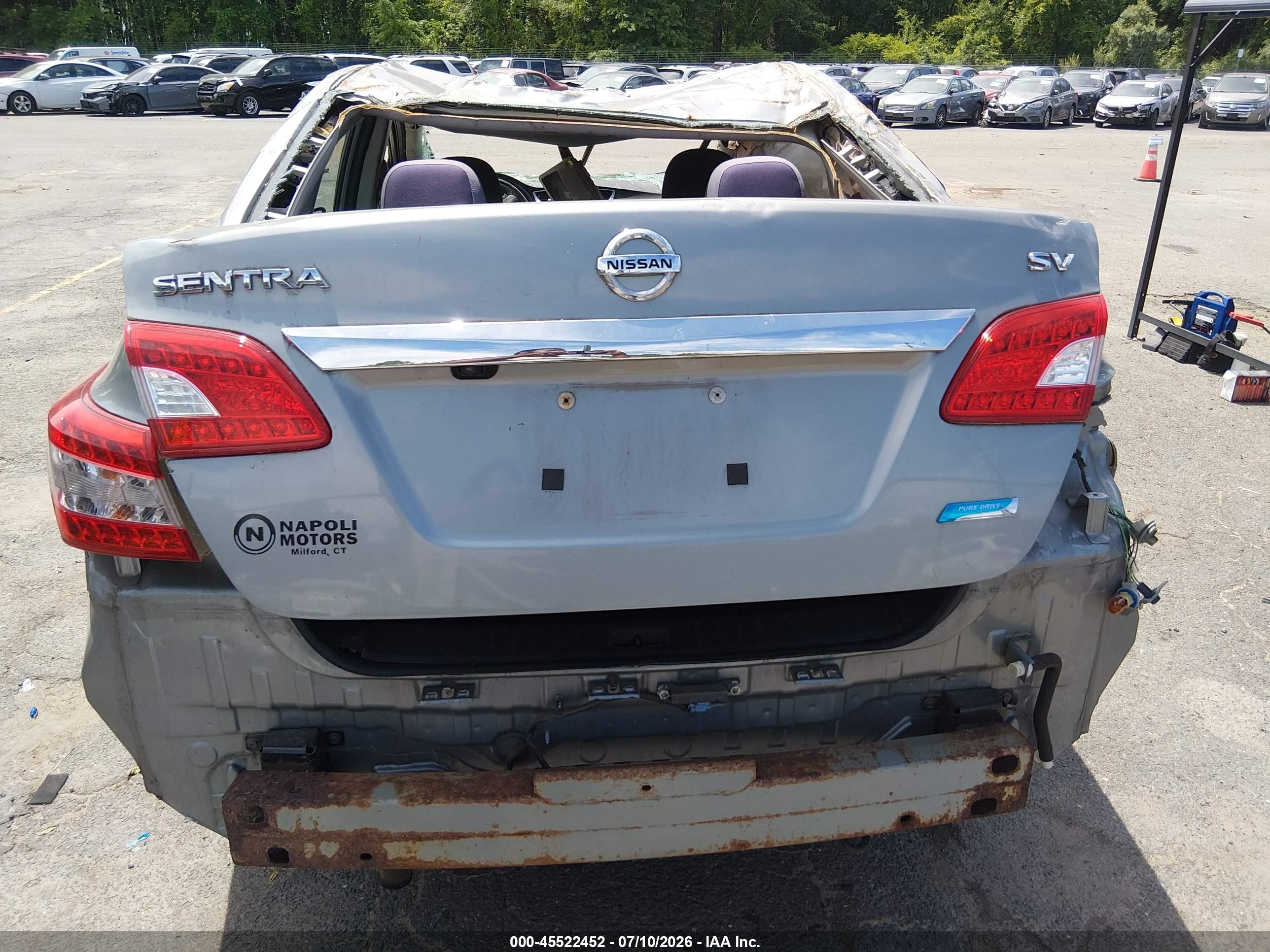 2013 Nissan Sentra Sv Gray vin: 3N1AB7AP3DL659611