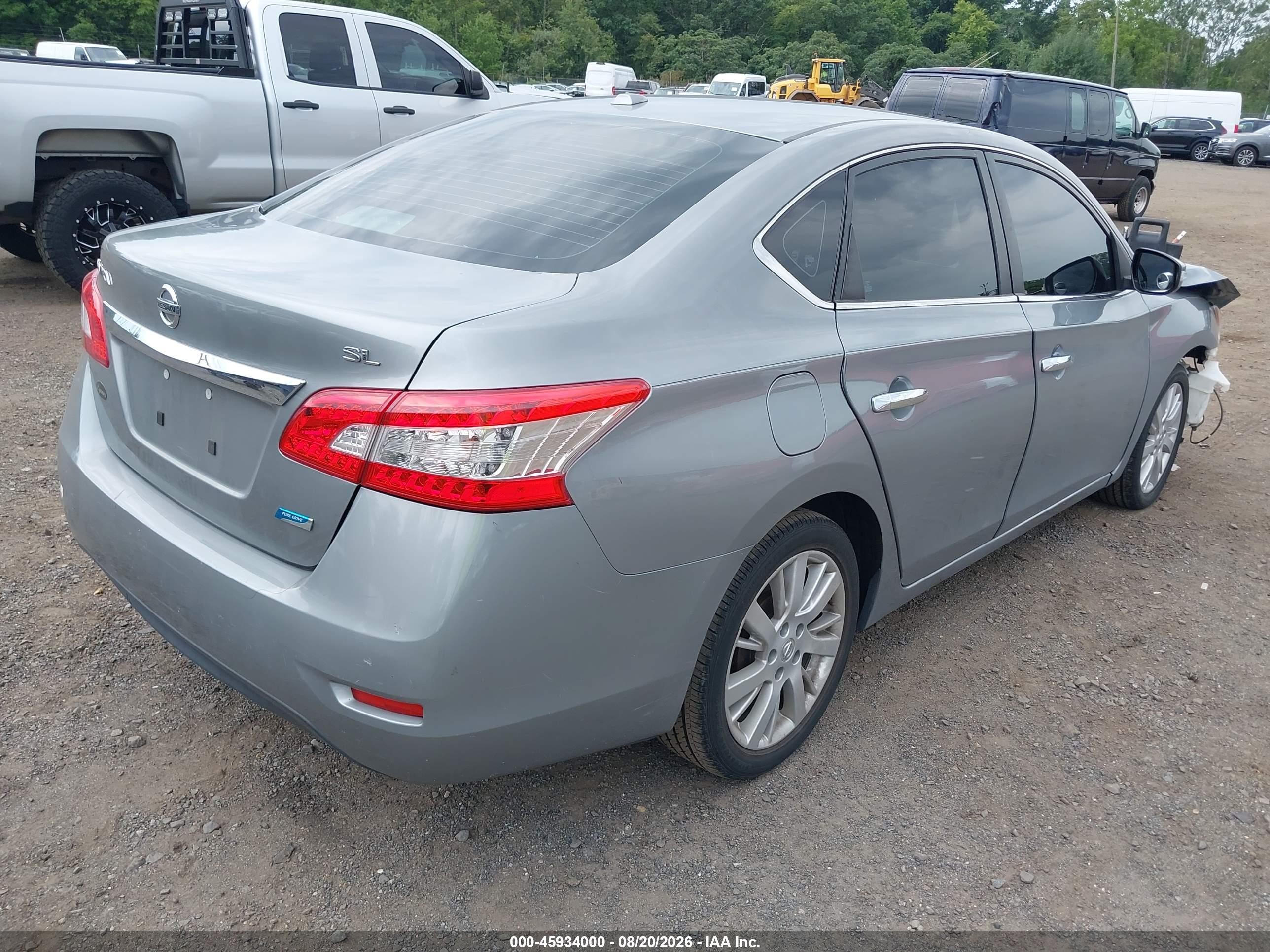 2013 Nissan Sentra Sl Gray vin: 3N1AB7AP3DL663447