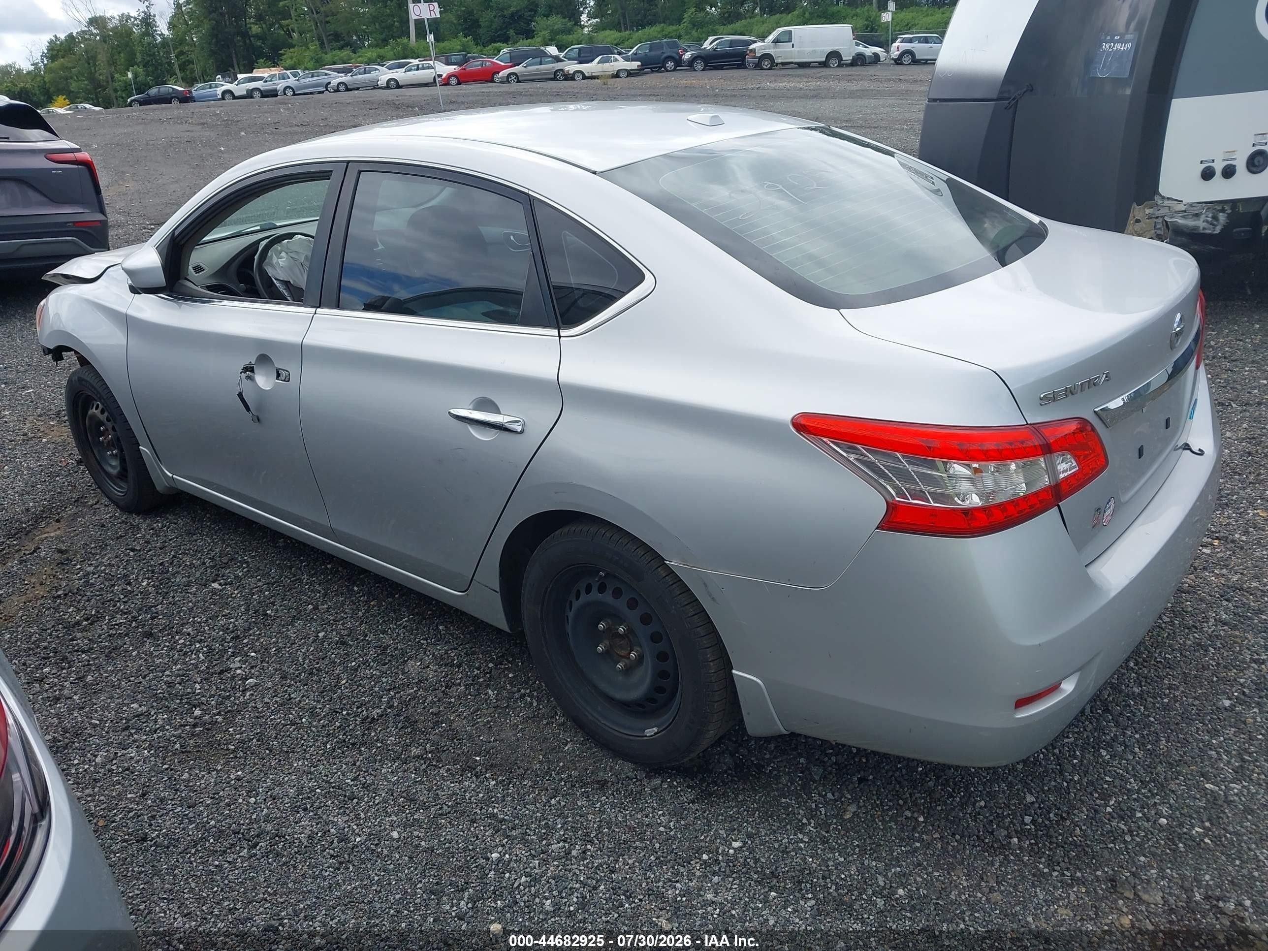 2013 Nissan Sentra Sv Silver vin: 3N1AB7AP3DL666946
