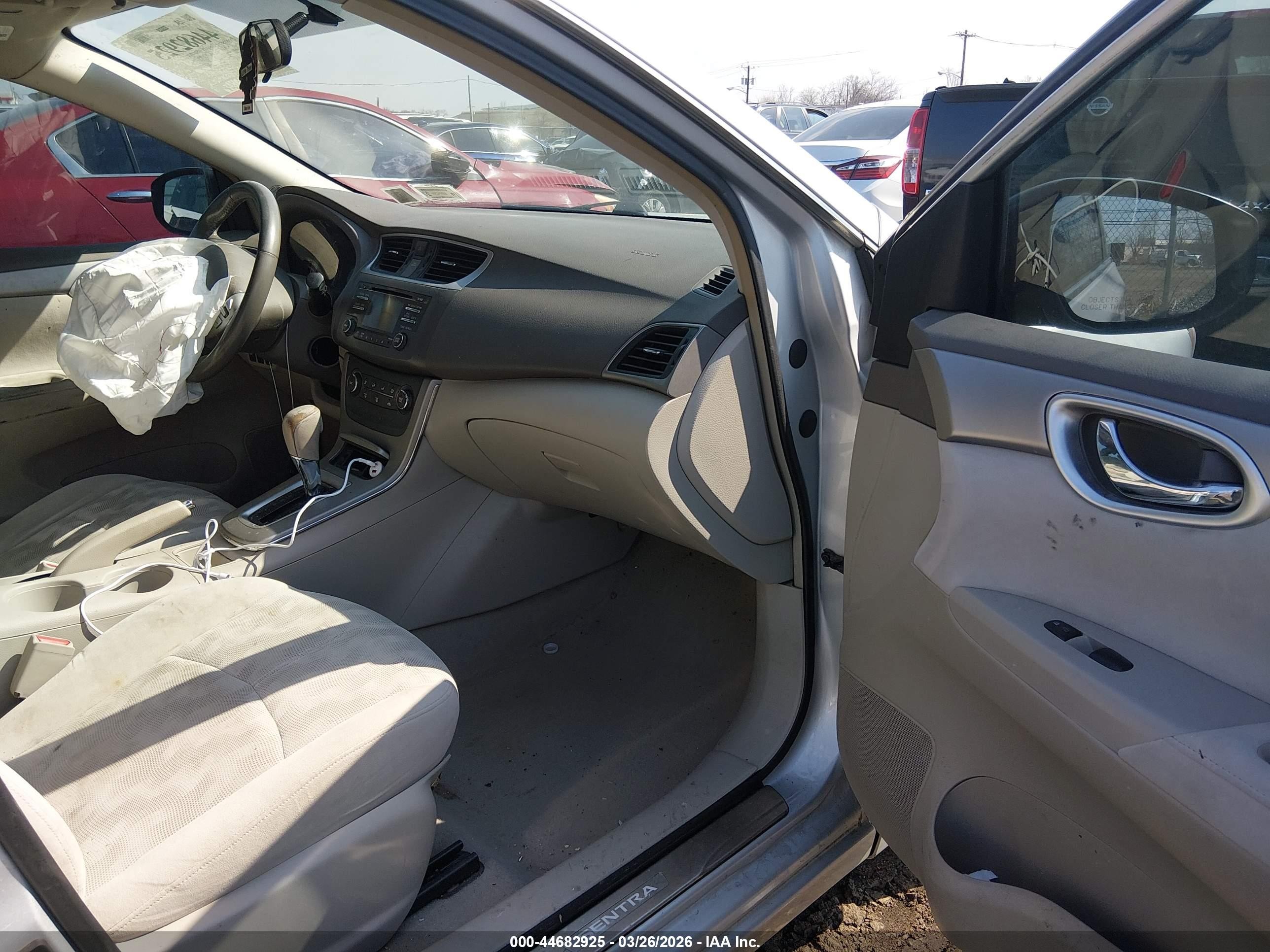 2013 Nissan Sentra Sv Silver vin: 3N1AB7AP3DL666946