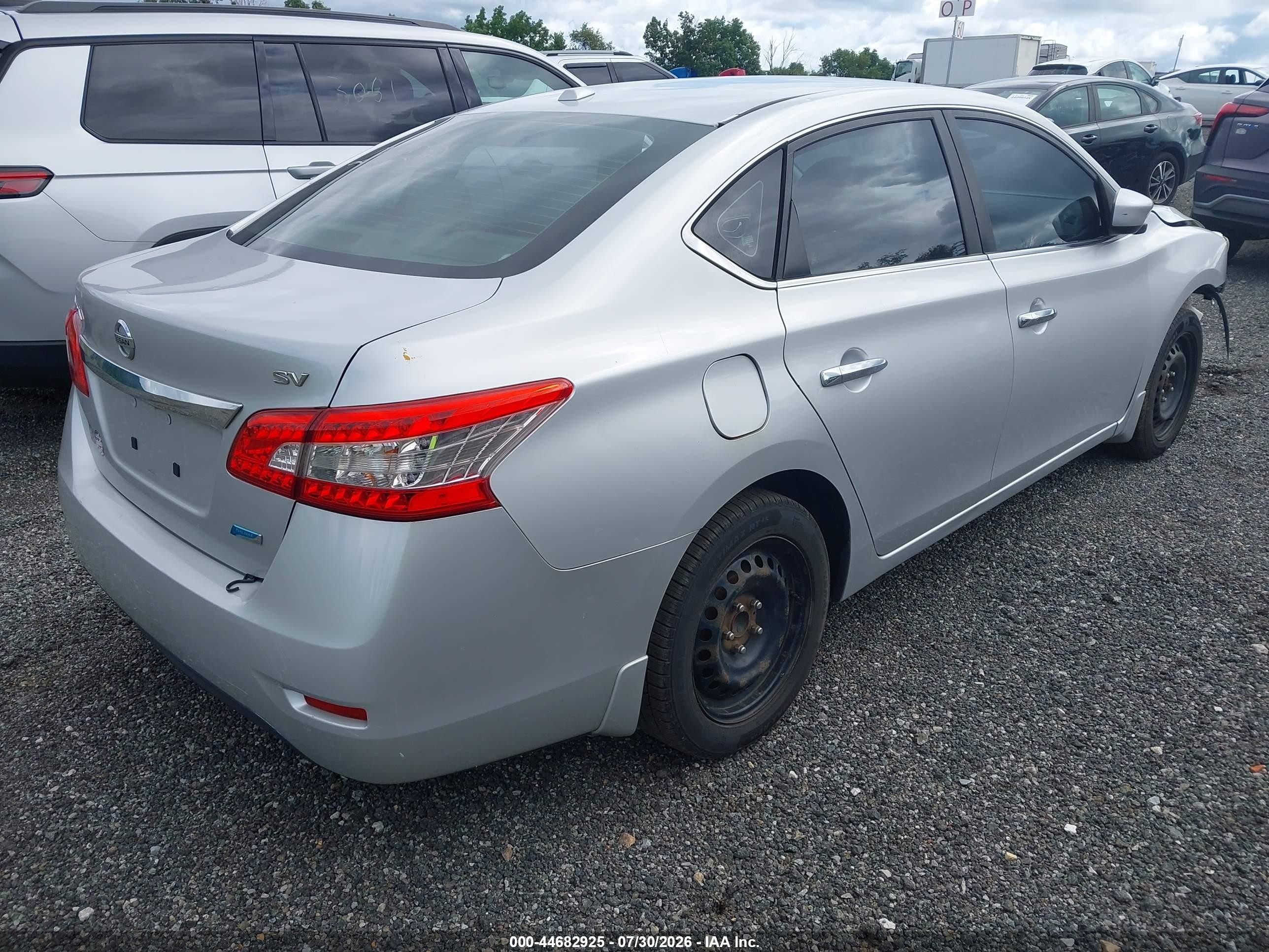 2013 Nissan Sentra Sv Silver vin: 3N1AB7AP3DL666946