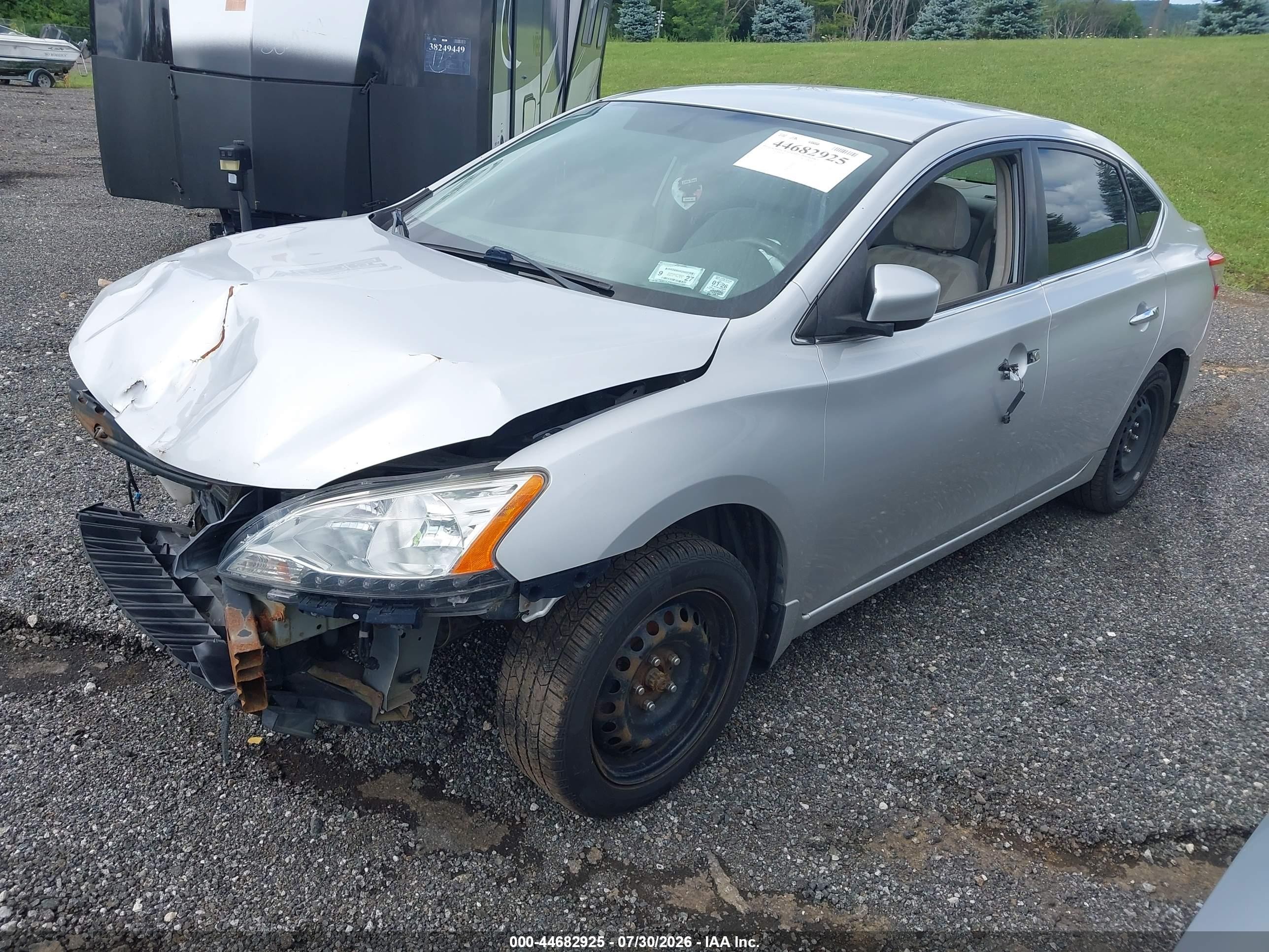 2013 Nissan Sentra Sv Silver vin: 3N1AB7AP3DL666946