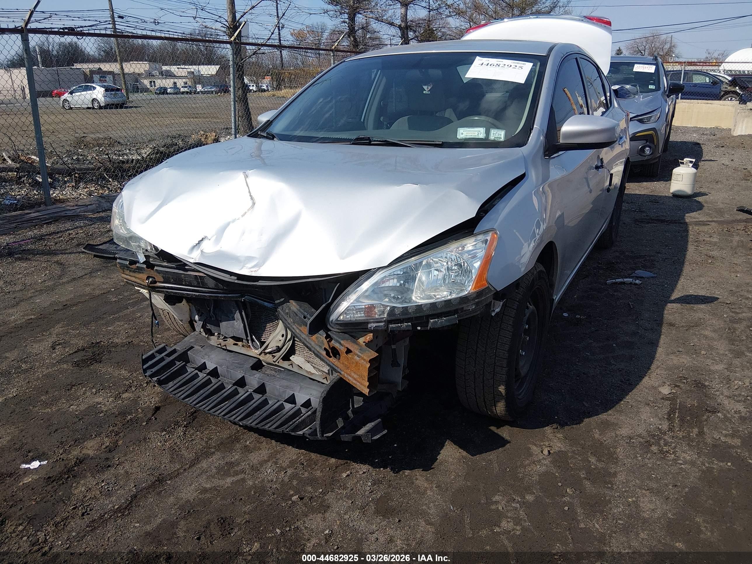 2013 Nissan Sentra Sv Silver vin: 3N1AB7AP3DL666946