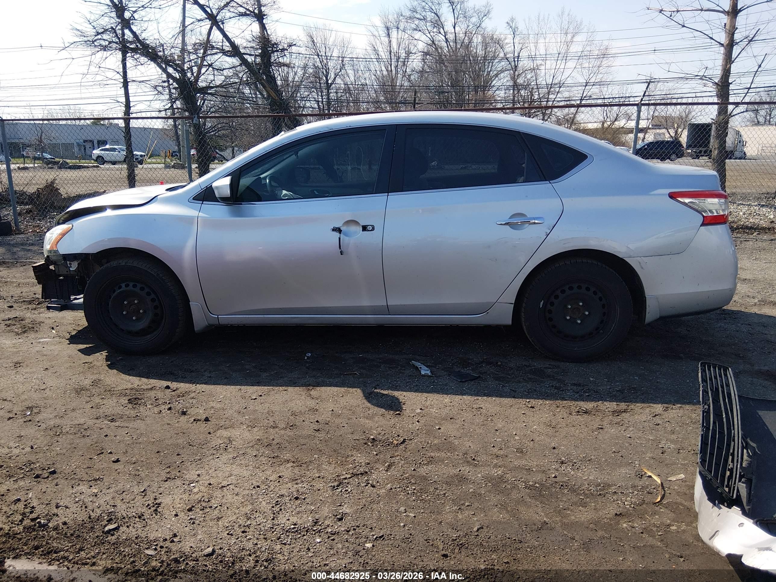 2013 Nissan Sentra Sv Silver vin: 3N1AB7AP3DL666946