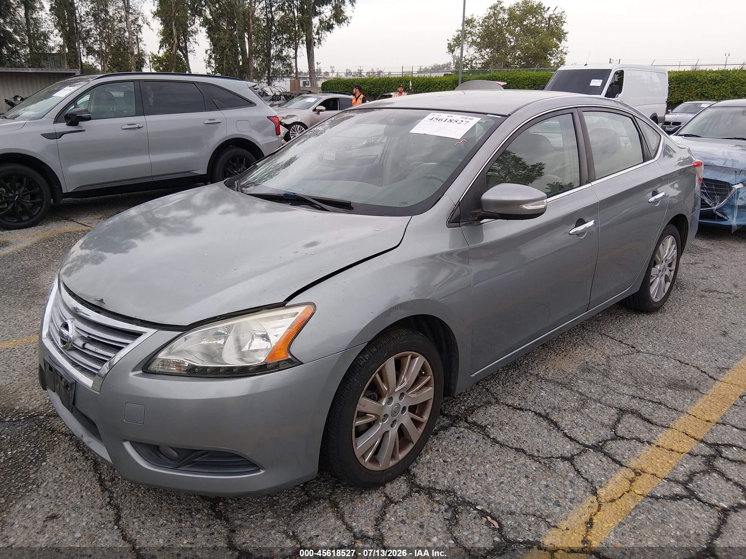 2013 Nissan Sentra Sl Gray vin: 3N1AB7AP3DL667871