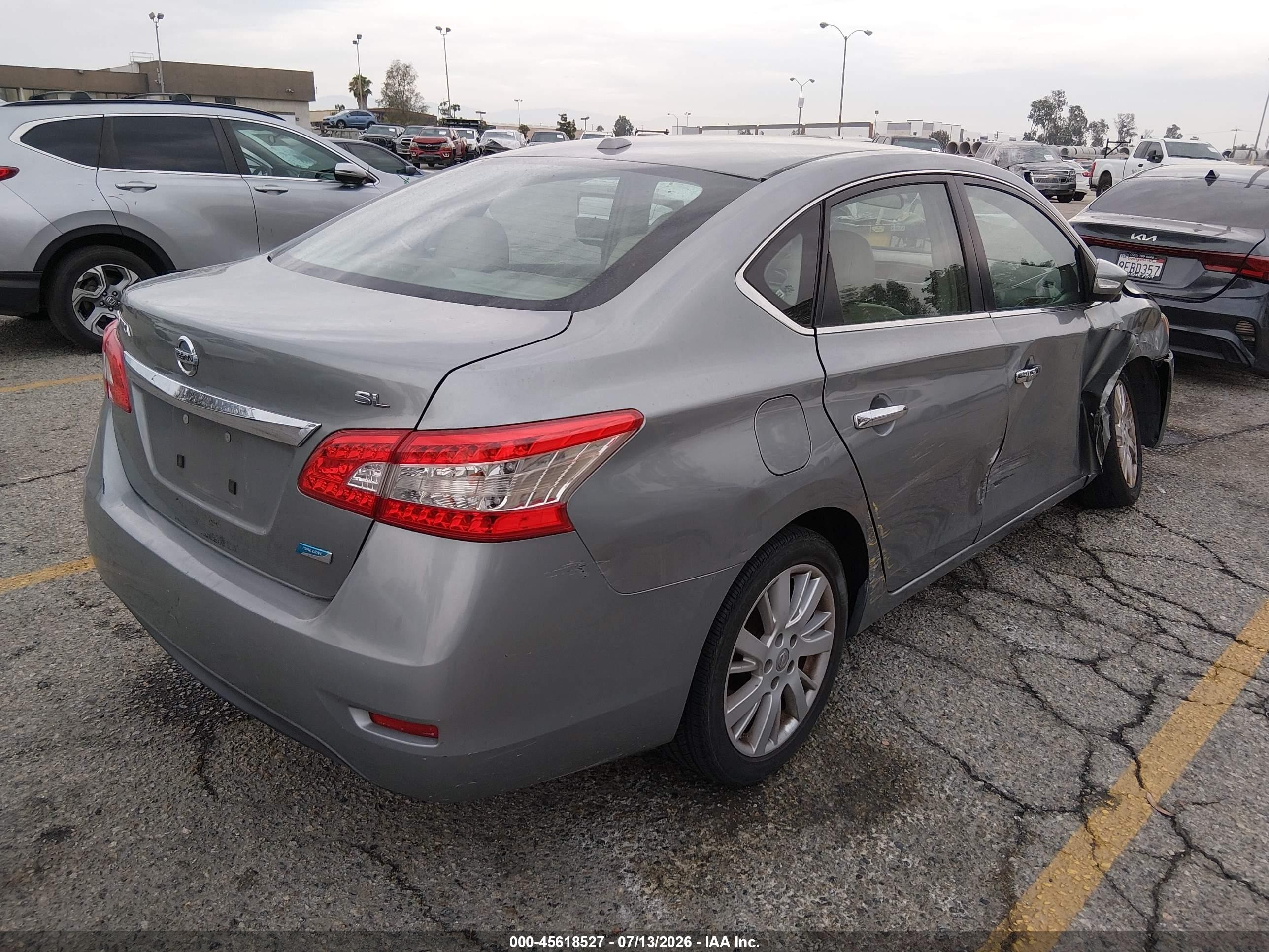 2013 Nissan Sentra Sl Gray vin: 3N1AB7AP3DL667871