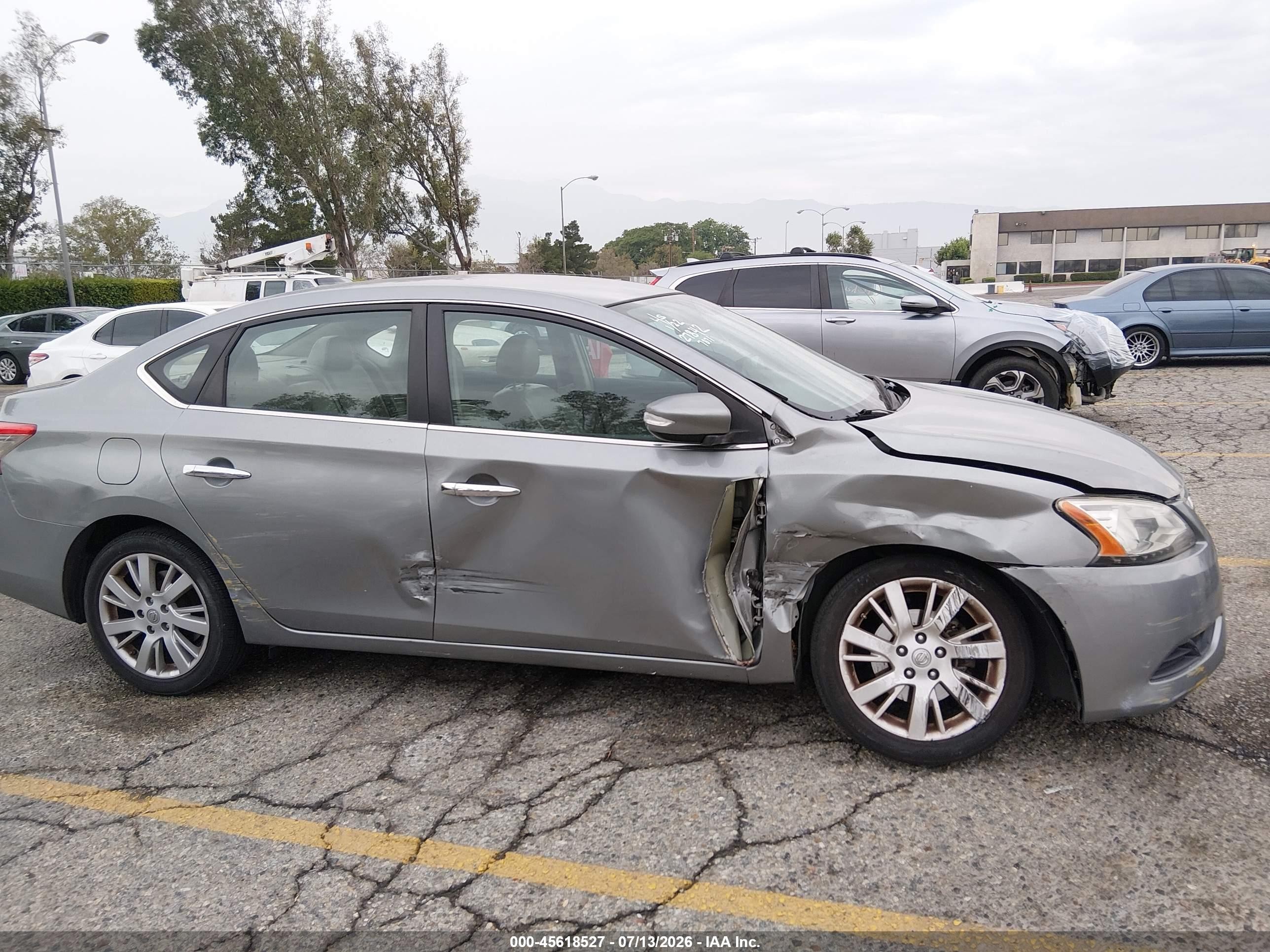 2013 Nissan Sentra Sl Gray vin: 3N1AB7AP3DL667871