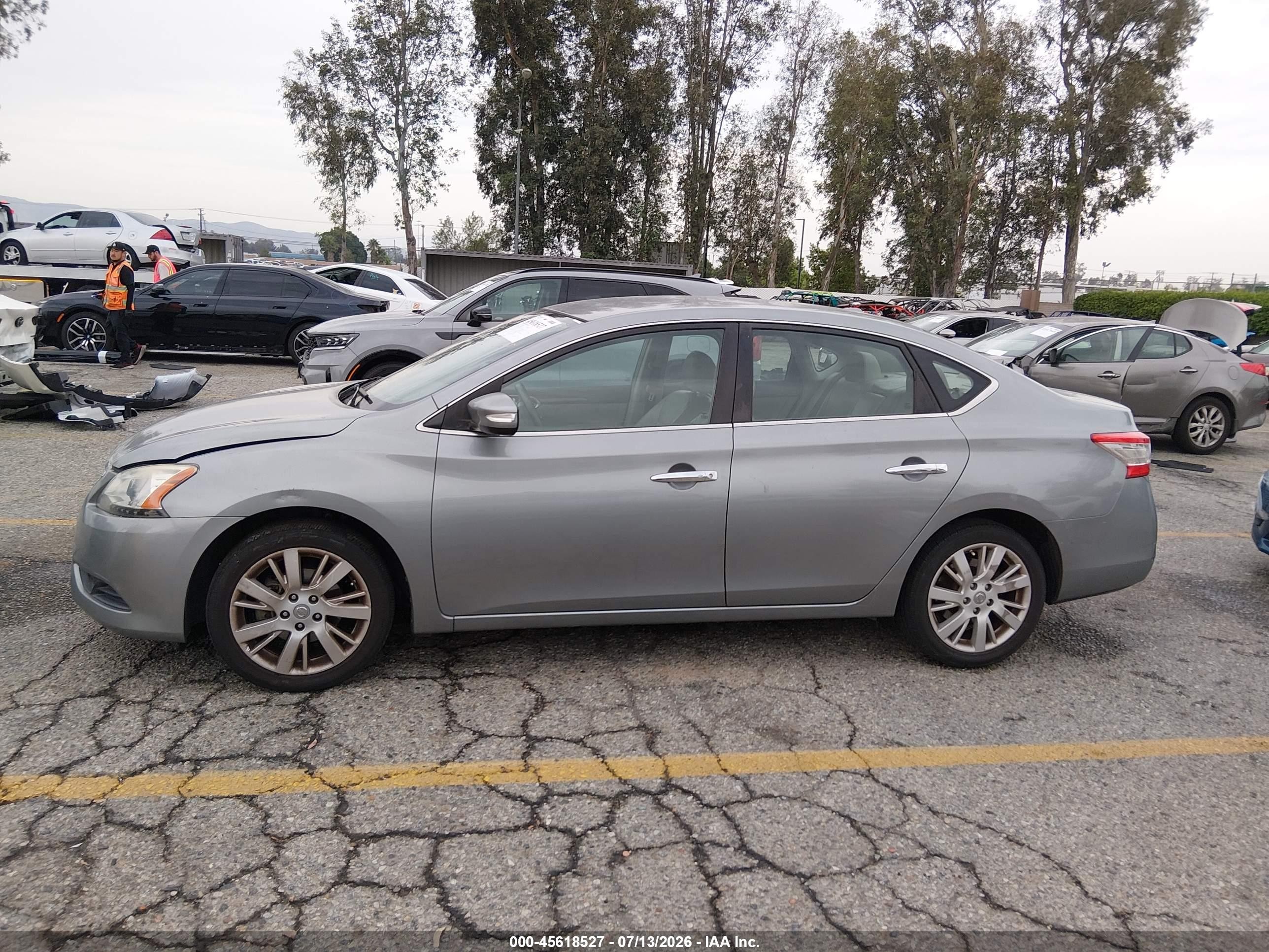 2013 Nissan Sentra Sl Gray vin: 3N1AB7AP3DL667871