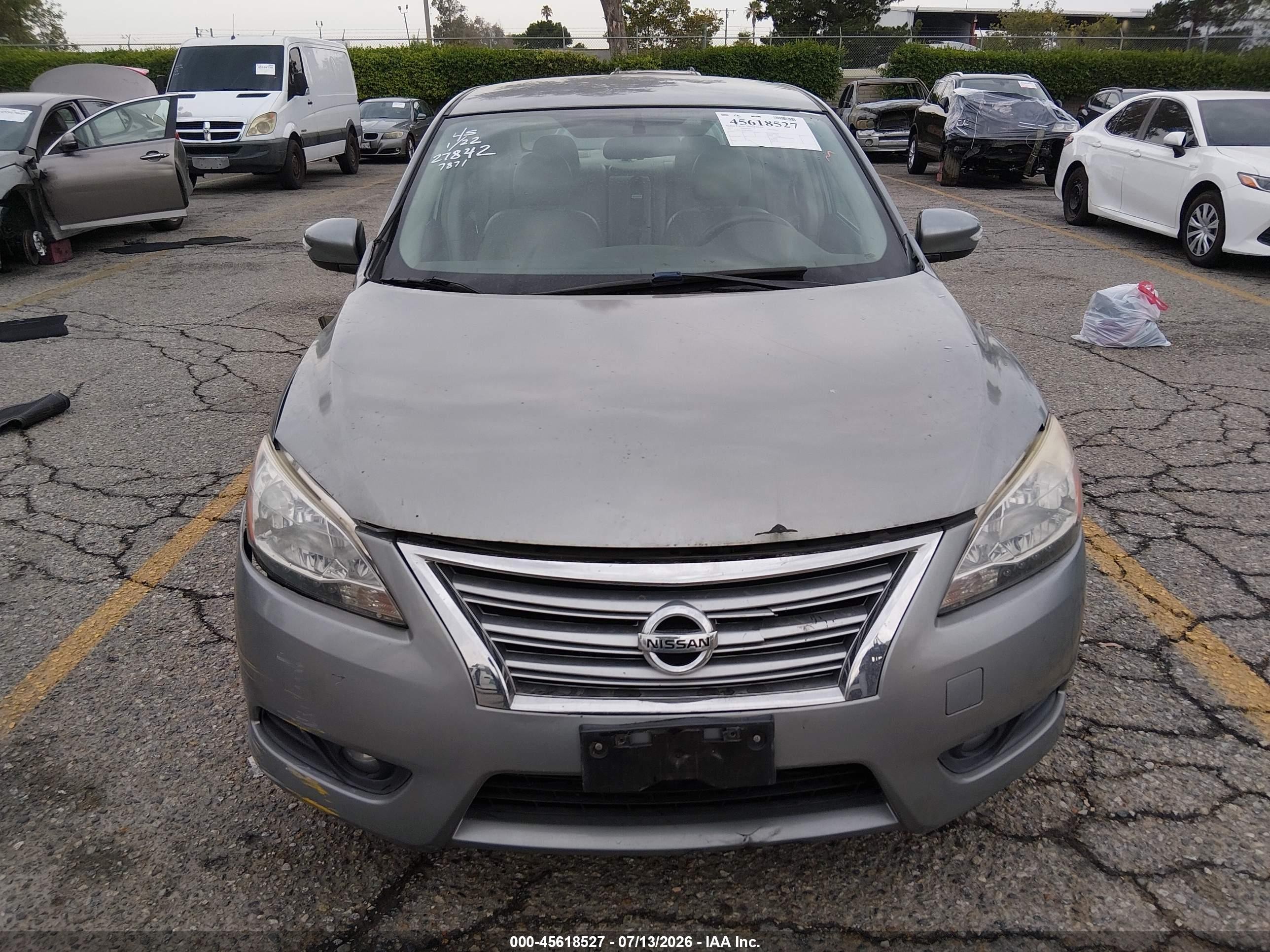 2013 Nissan Sentra Sl Gray vin: 3N1AB7AP3DL667871