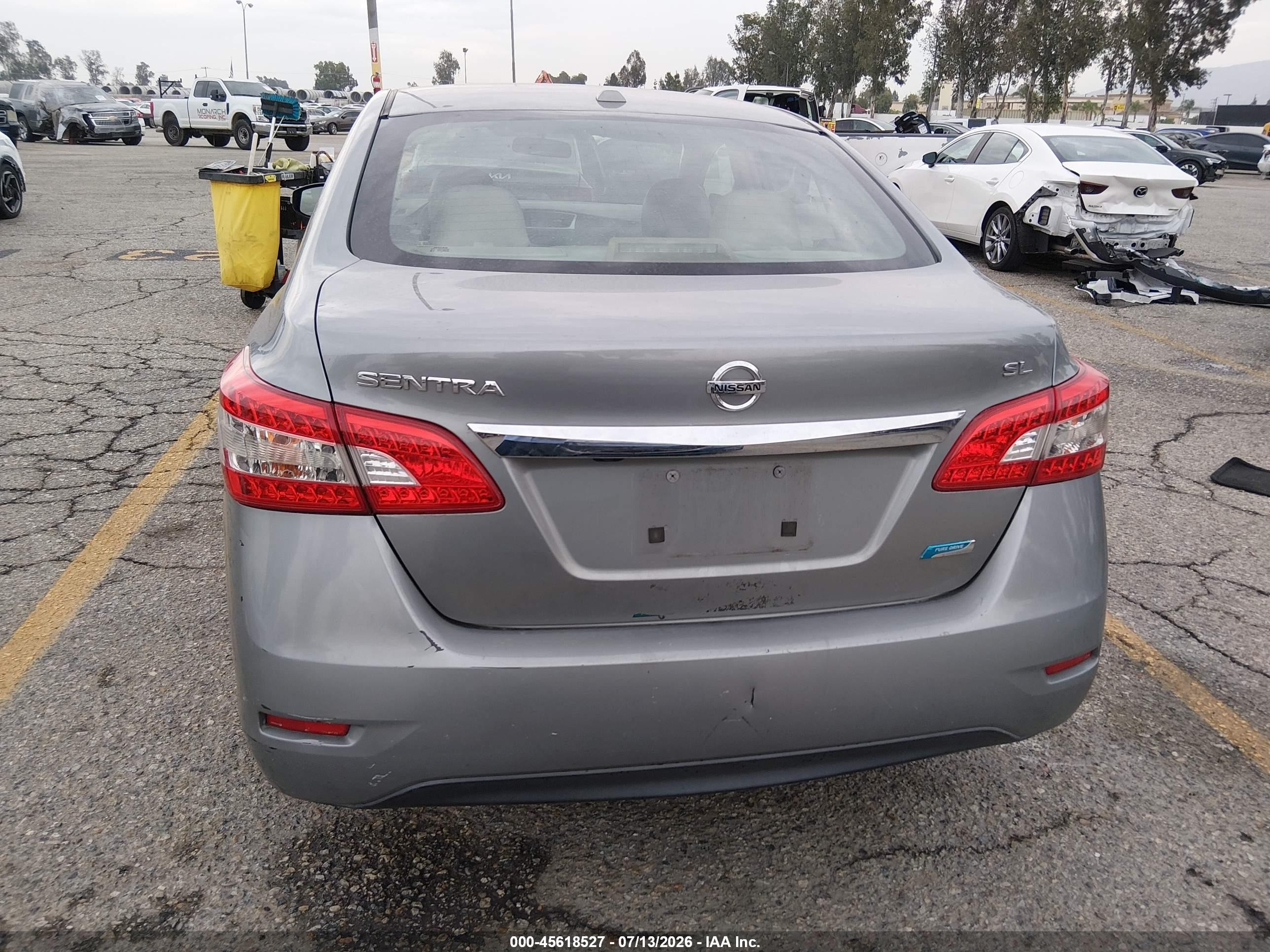 2013 Nissan Sentra Sl Gray vin: 3N1AB7AP3DL667871