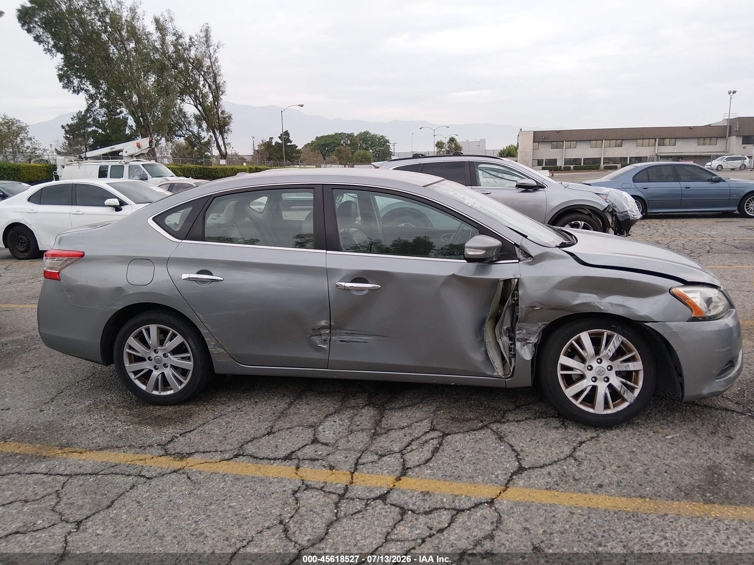 2013 Nissan Sentra Sl Gray vin: 3N1AB7AP3DL667871