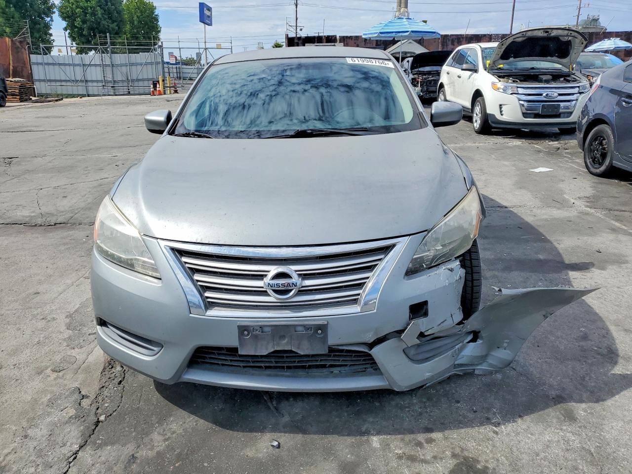 2013 Nissan Sentra S Серебряный vin: 3N1AB7AP3DL671130