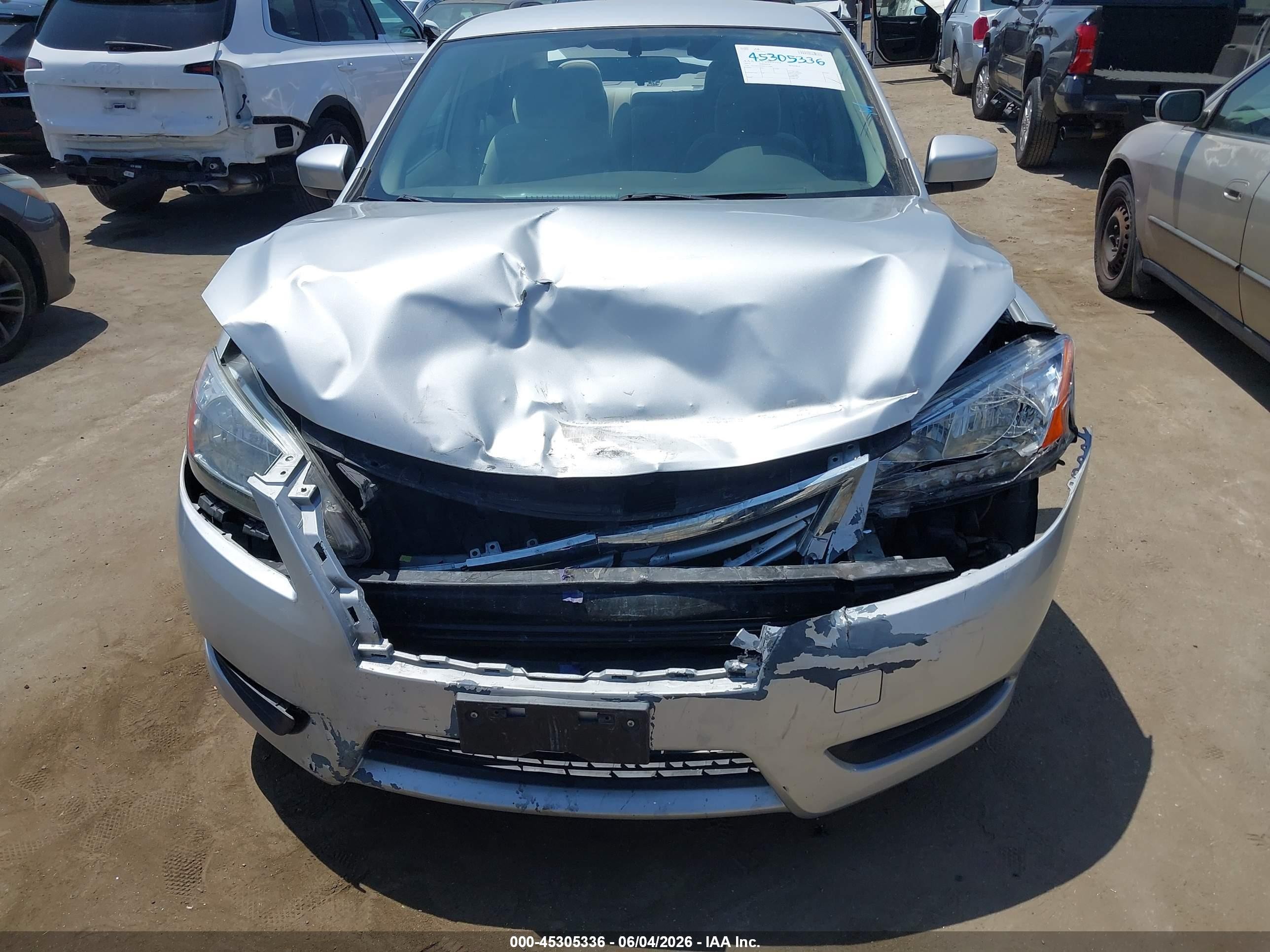 2013 Nissan Sentra Sv Silver vin: 3N1AB7AP3DL675646