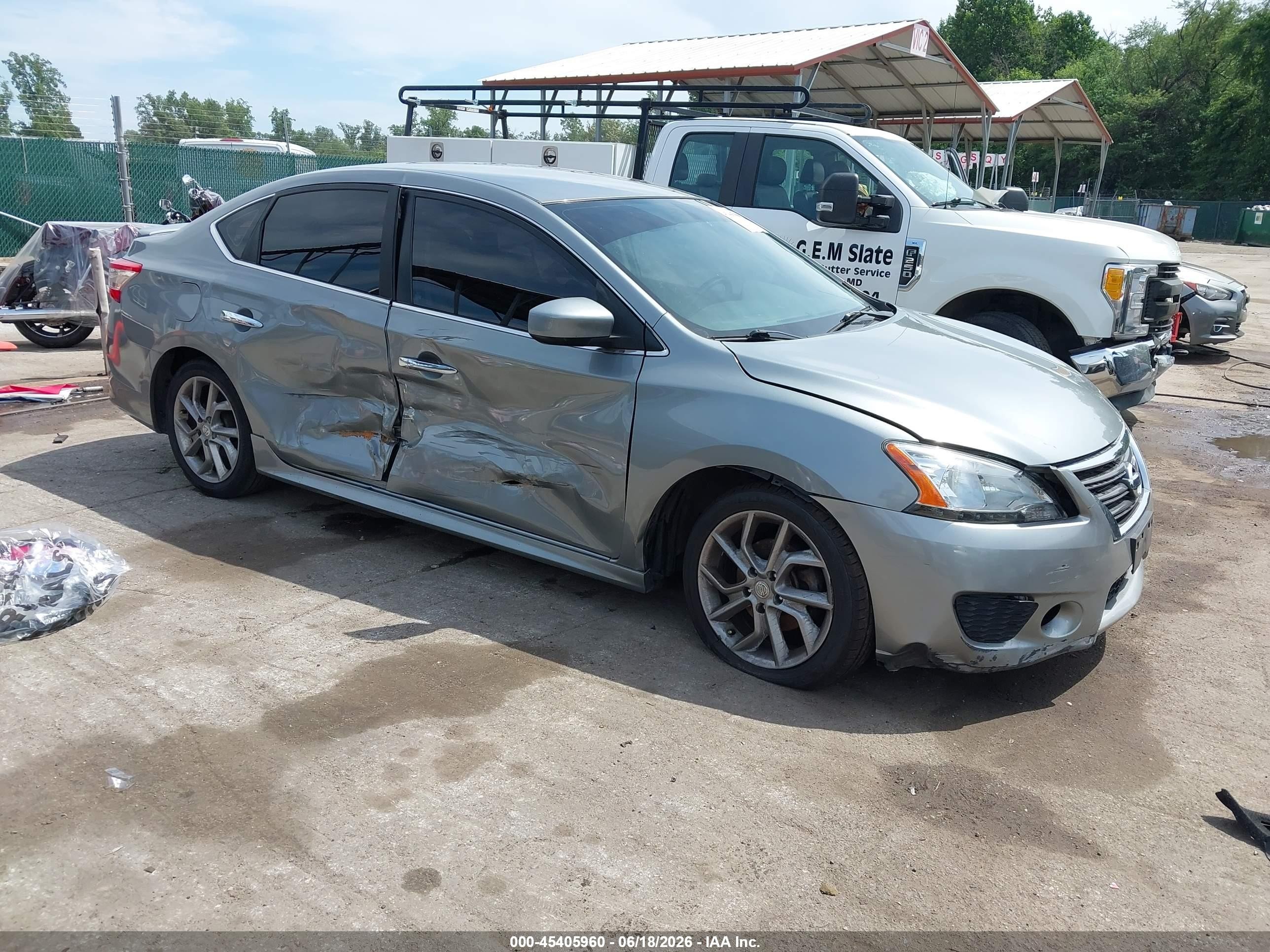2013 Nissan Sentra Sr Silver vin: 3N1AB7AP3DL687134