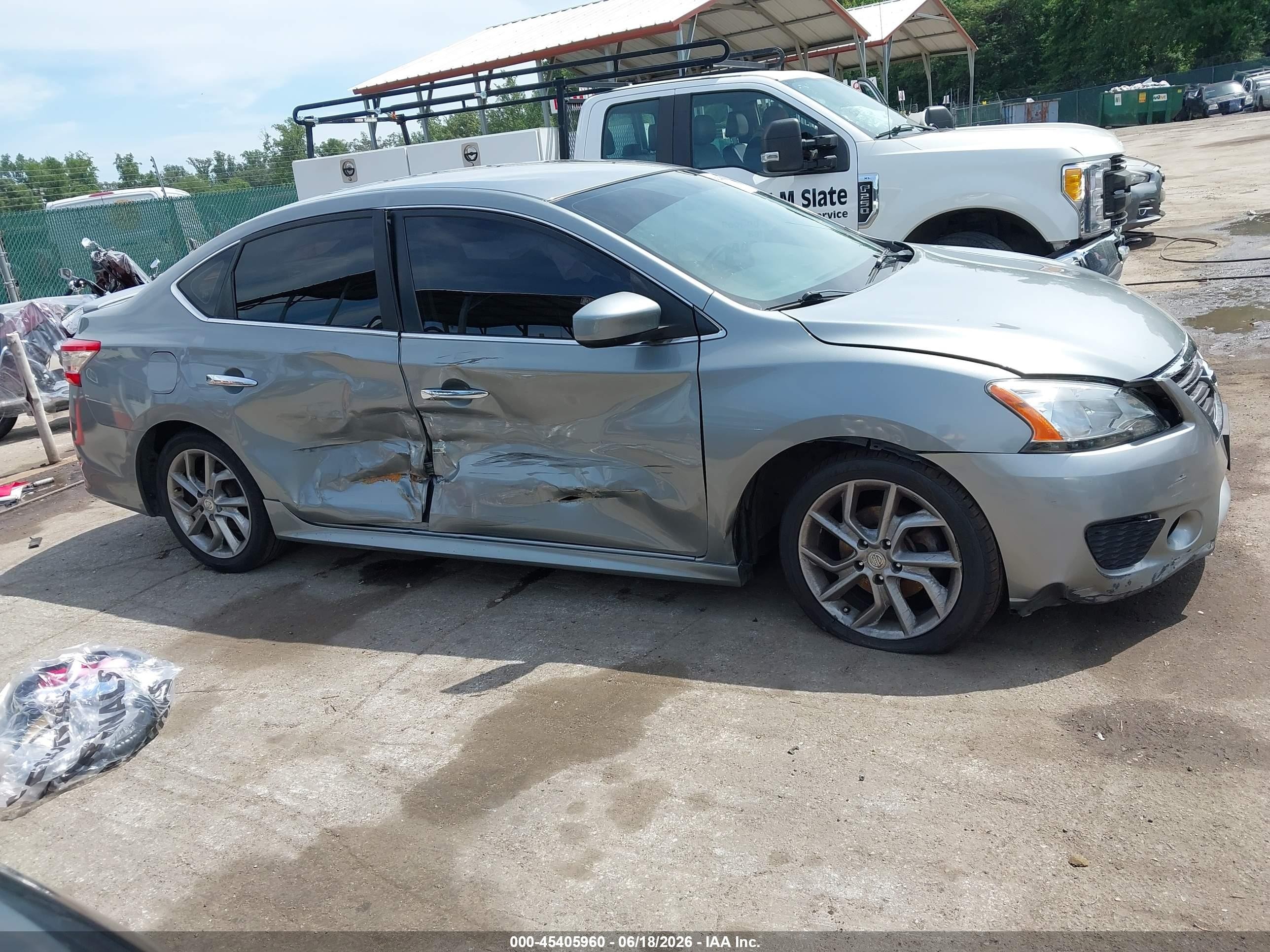 2013 Nissan Sentra Sr Silver vin: 3N1AB7AP3DL687134