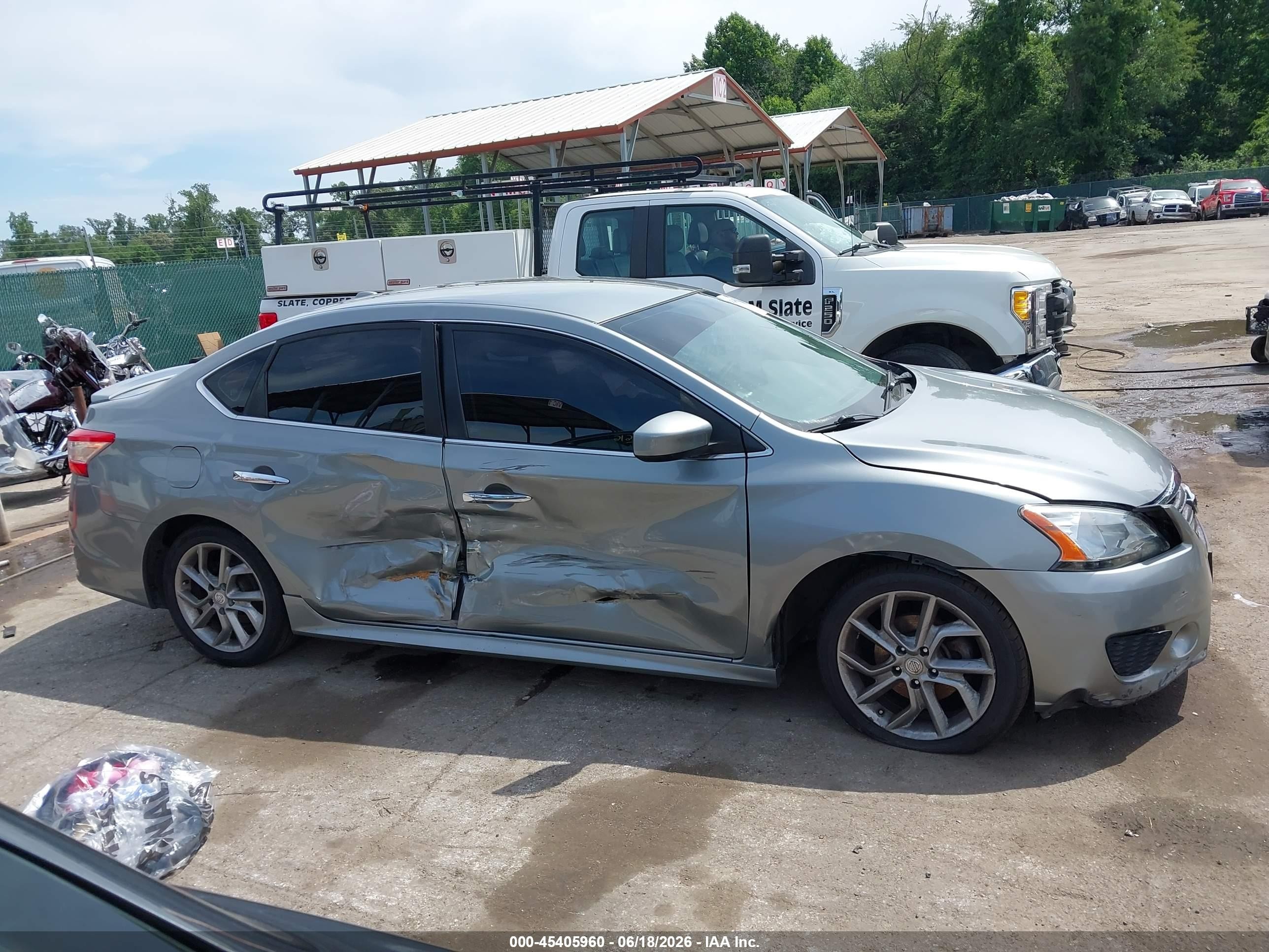 2013 Nissan Sentra Sr Silver vin: 3N1AB7AP3DL687134