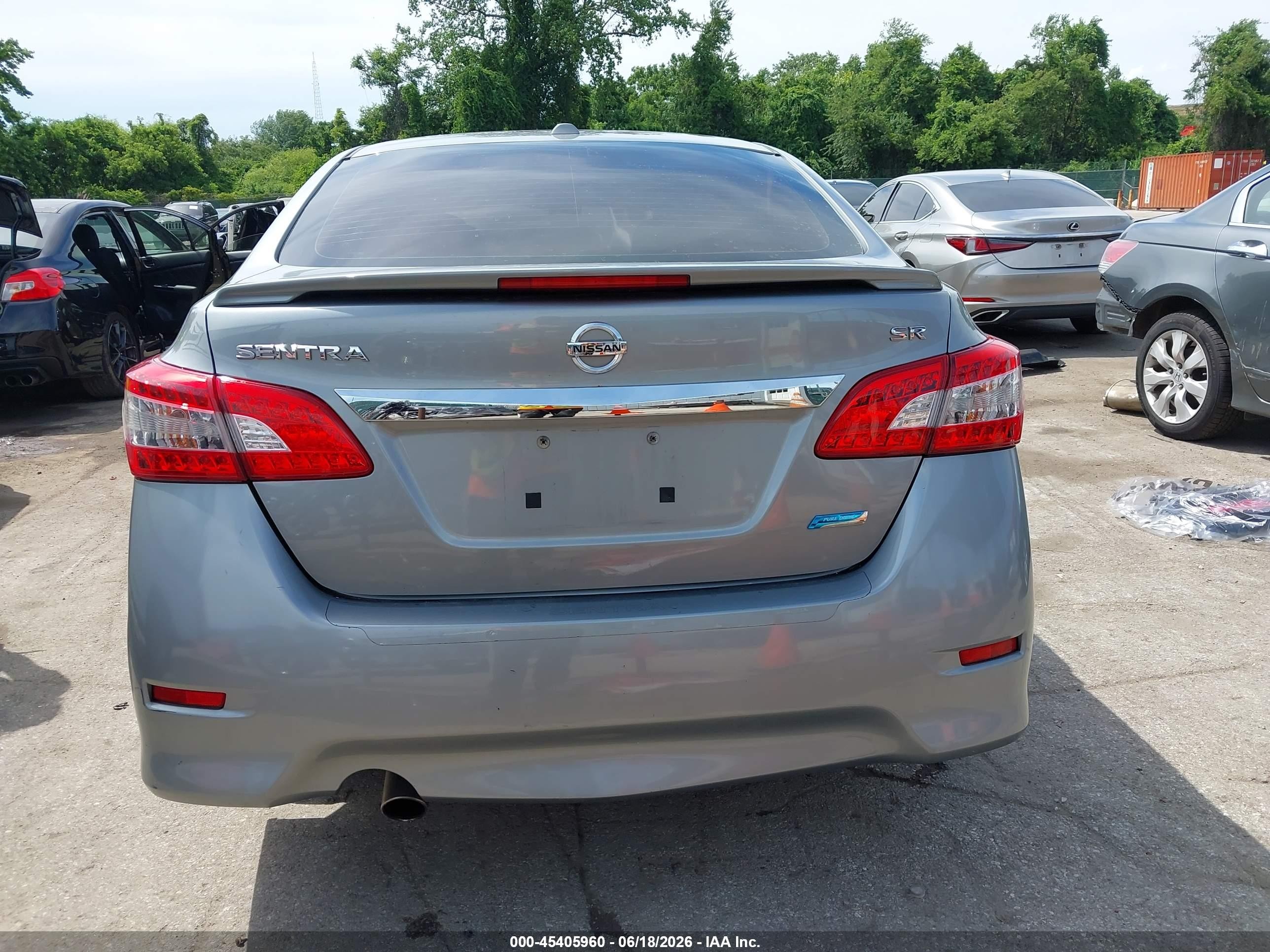 2013 Nissan Sentra Sr Silver vin: 3N1AB7AP3DL687134