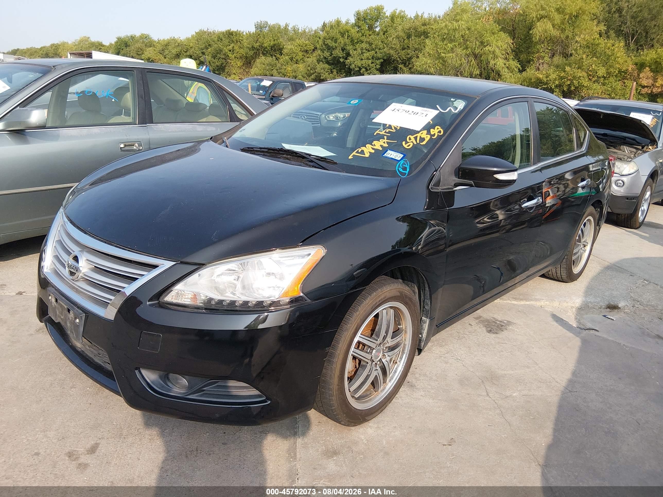 2013 Nissan Sentra Sl Black vin: 3N1AB7AP3DL697355