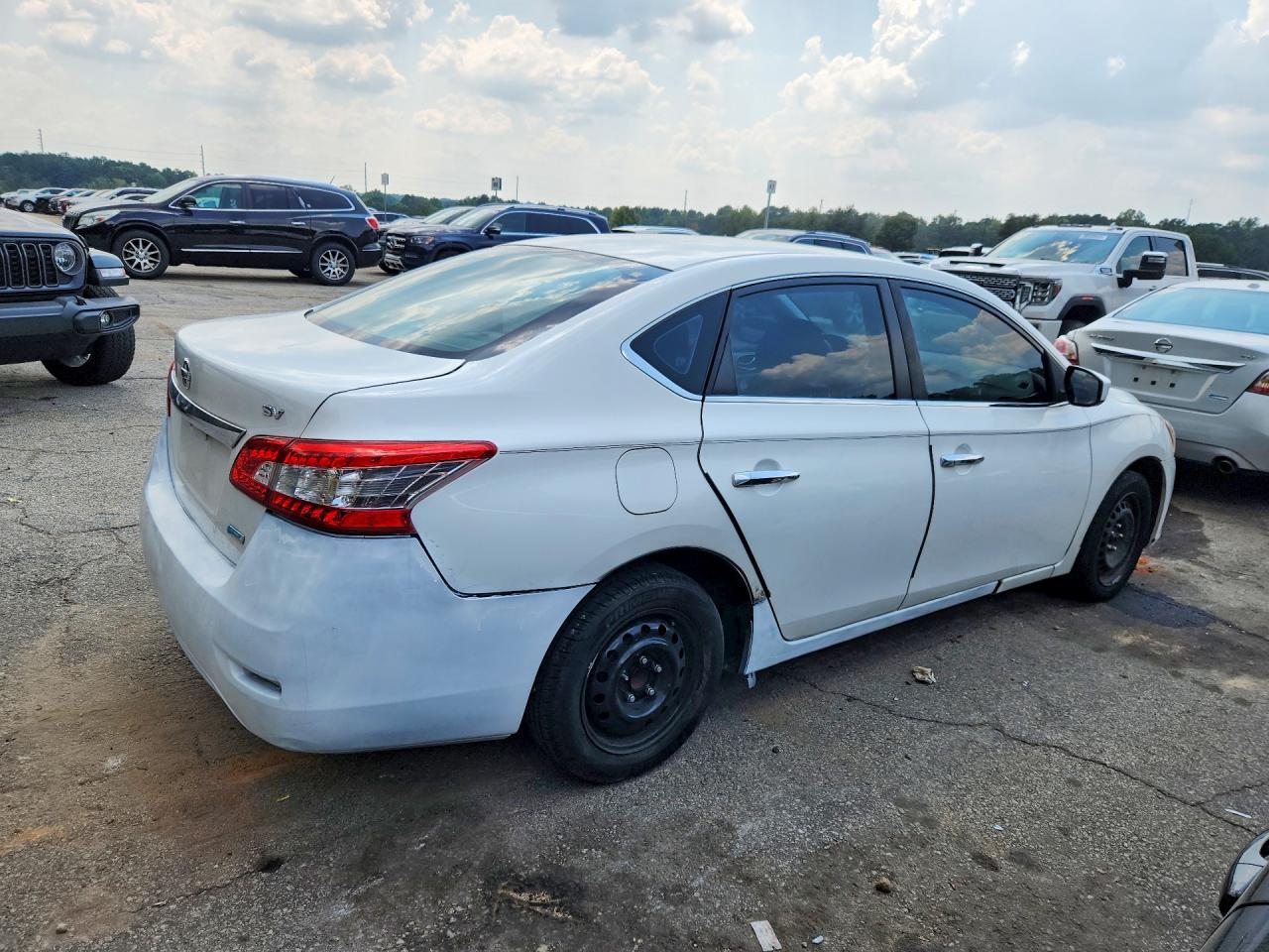 2013 Nissan Sentra S White vin: 3N1AB7AP3DL717474