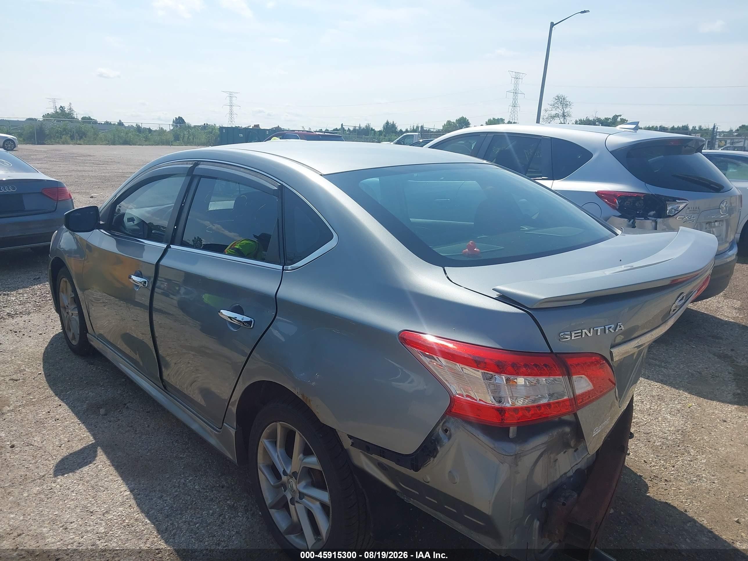 2013 Nissan Sentra Sr Gray vin: 3N1AB7AP3DL726465