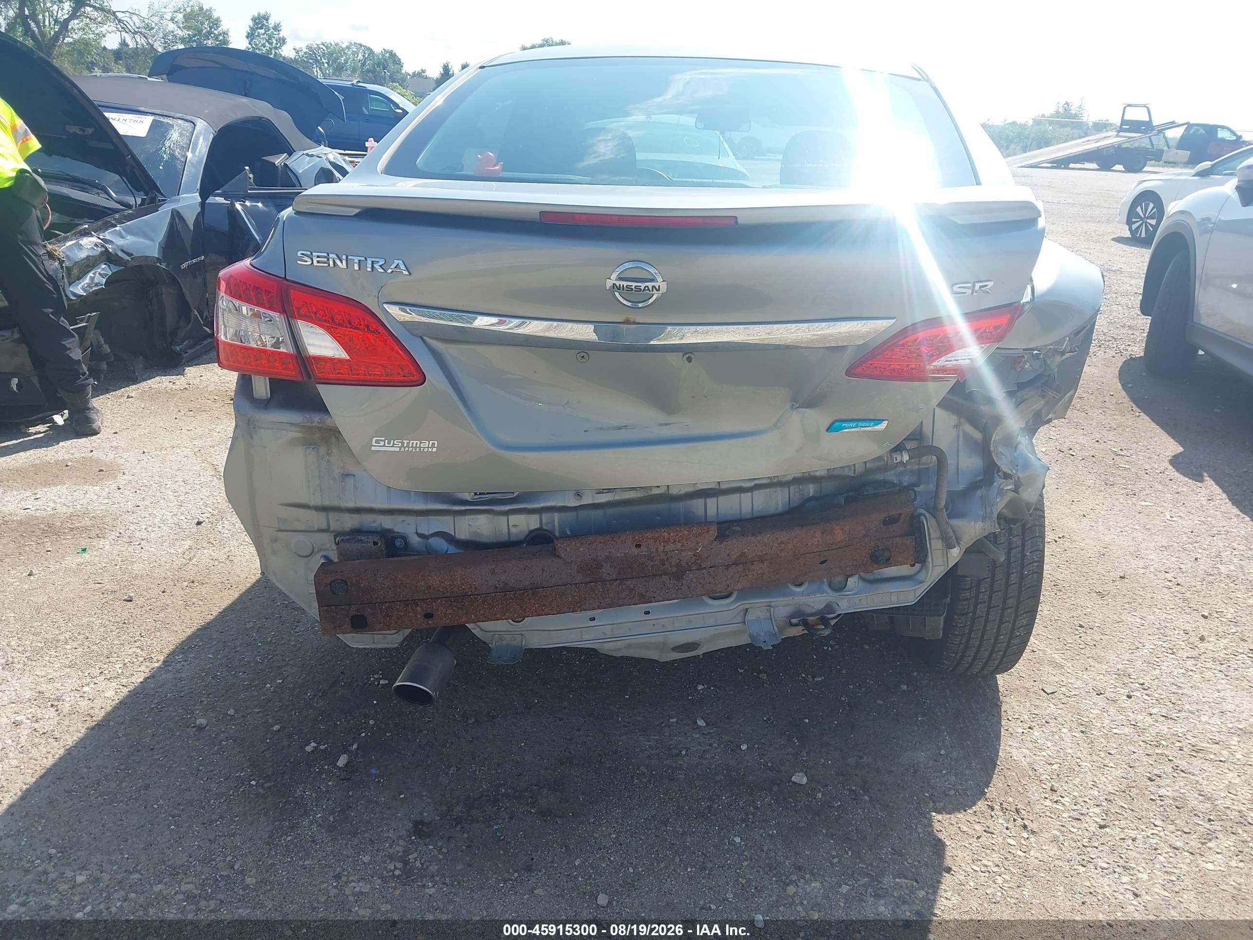 2013 Nissan Sentra Sr Gray vin: 3N1AB7AP3DL726465