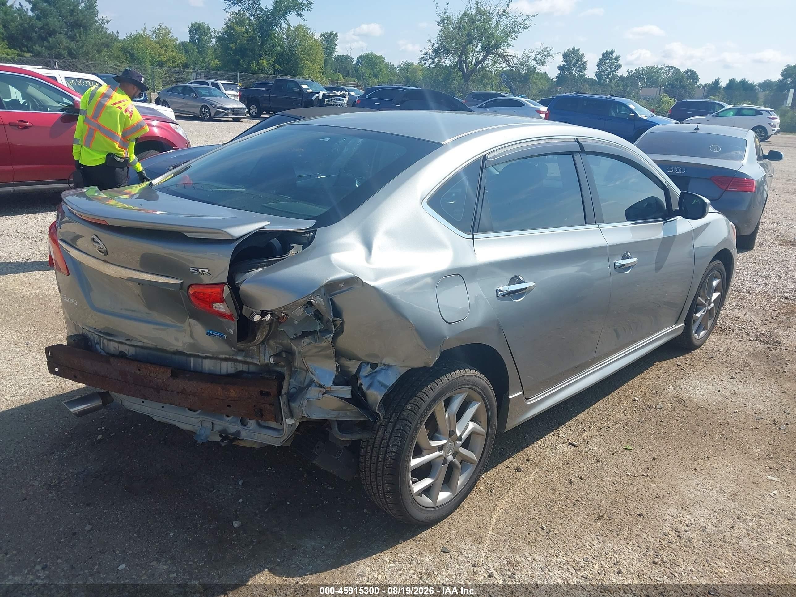 2013 Nissan Sentra Sr Gray vin: 3N1AB7AP3DL726465