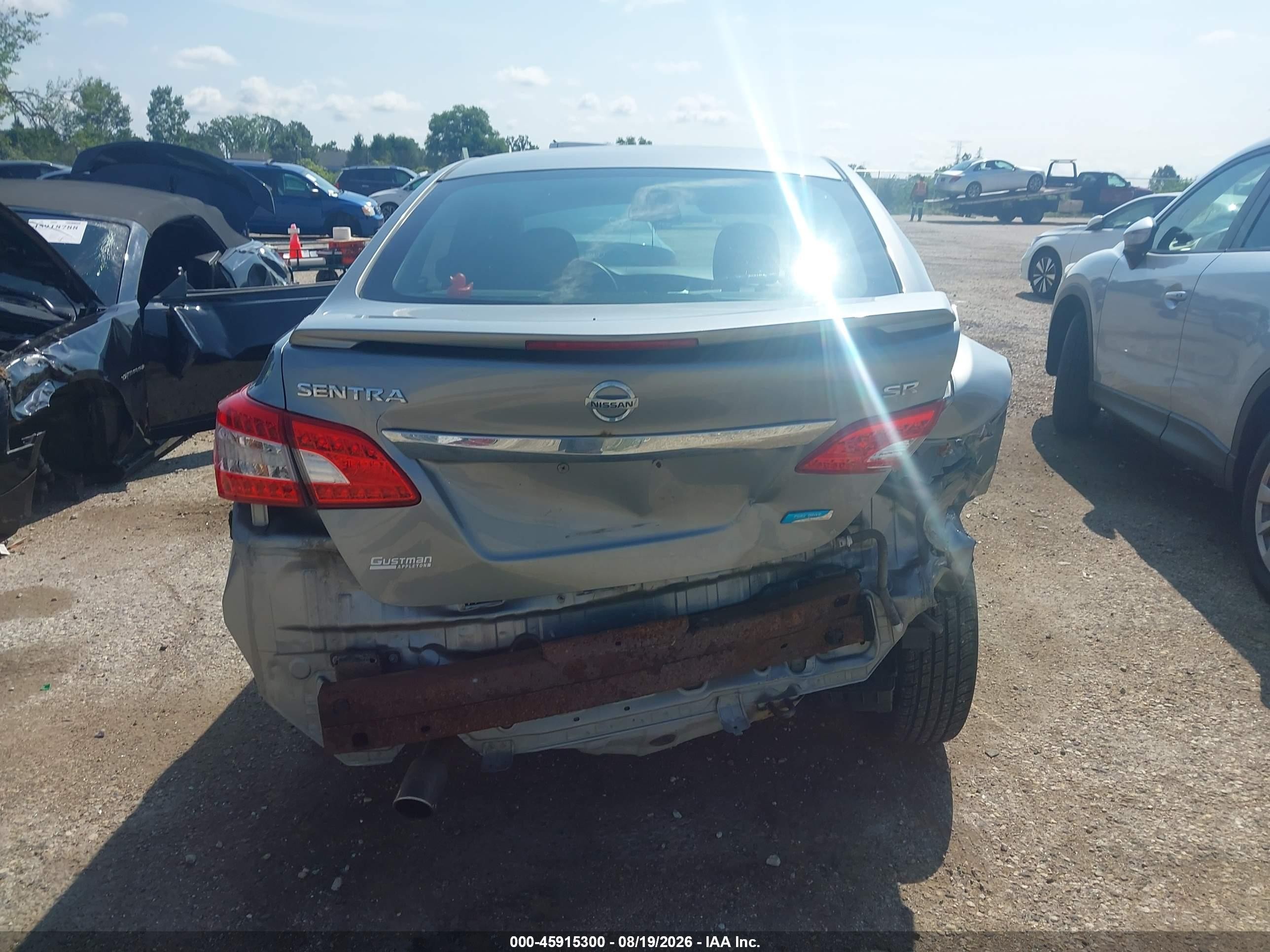 2013 Nissan Sentra Sr Gray vin: 3N1AB7AP3DL726465